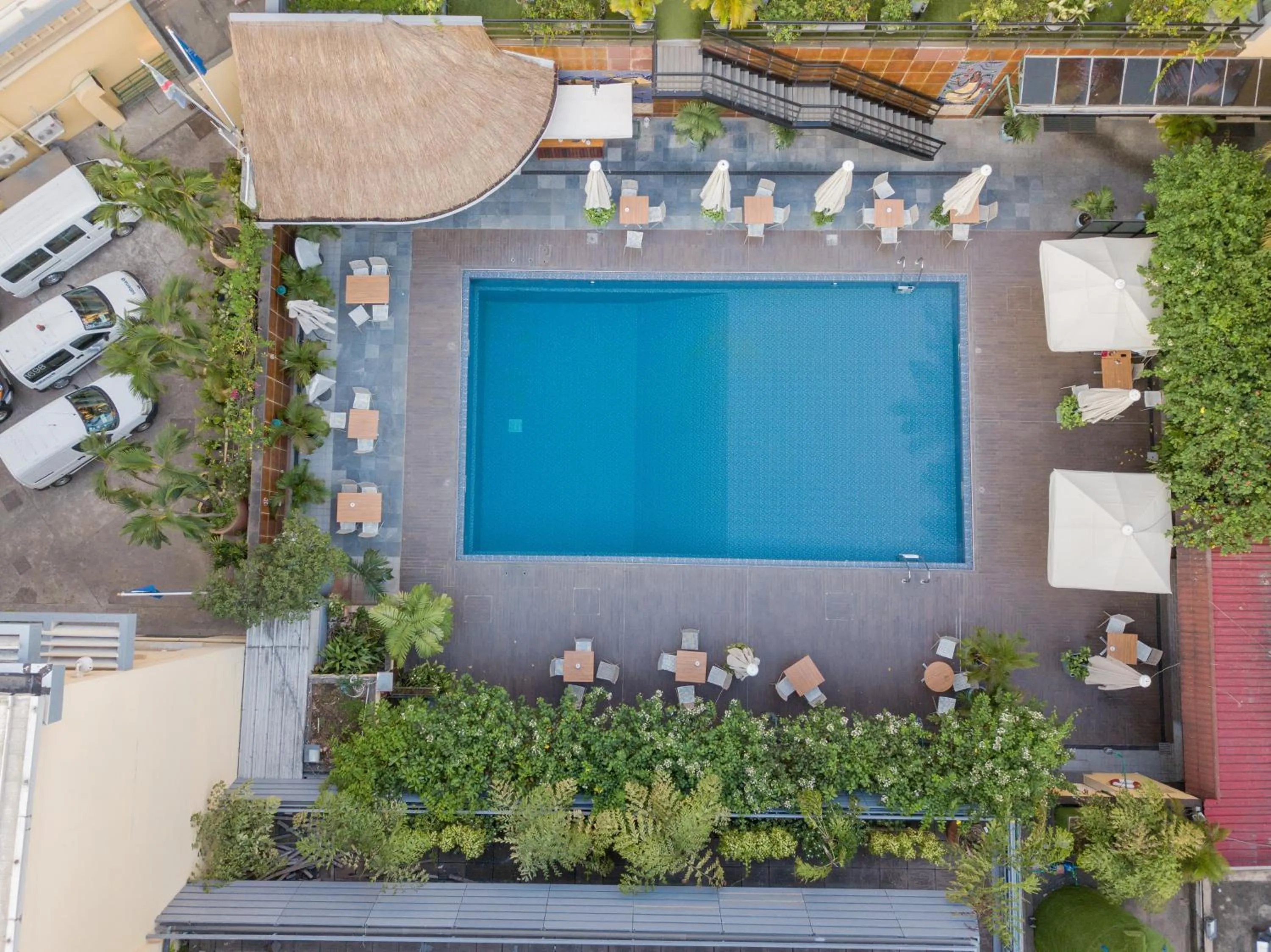 Bird's eye view in Hotel Memling