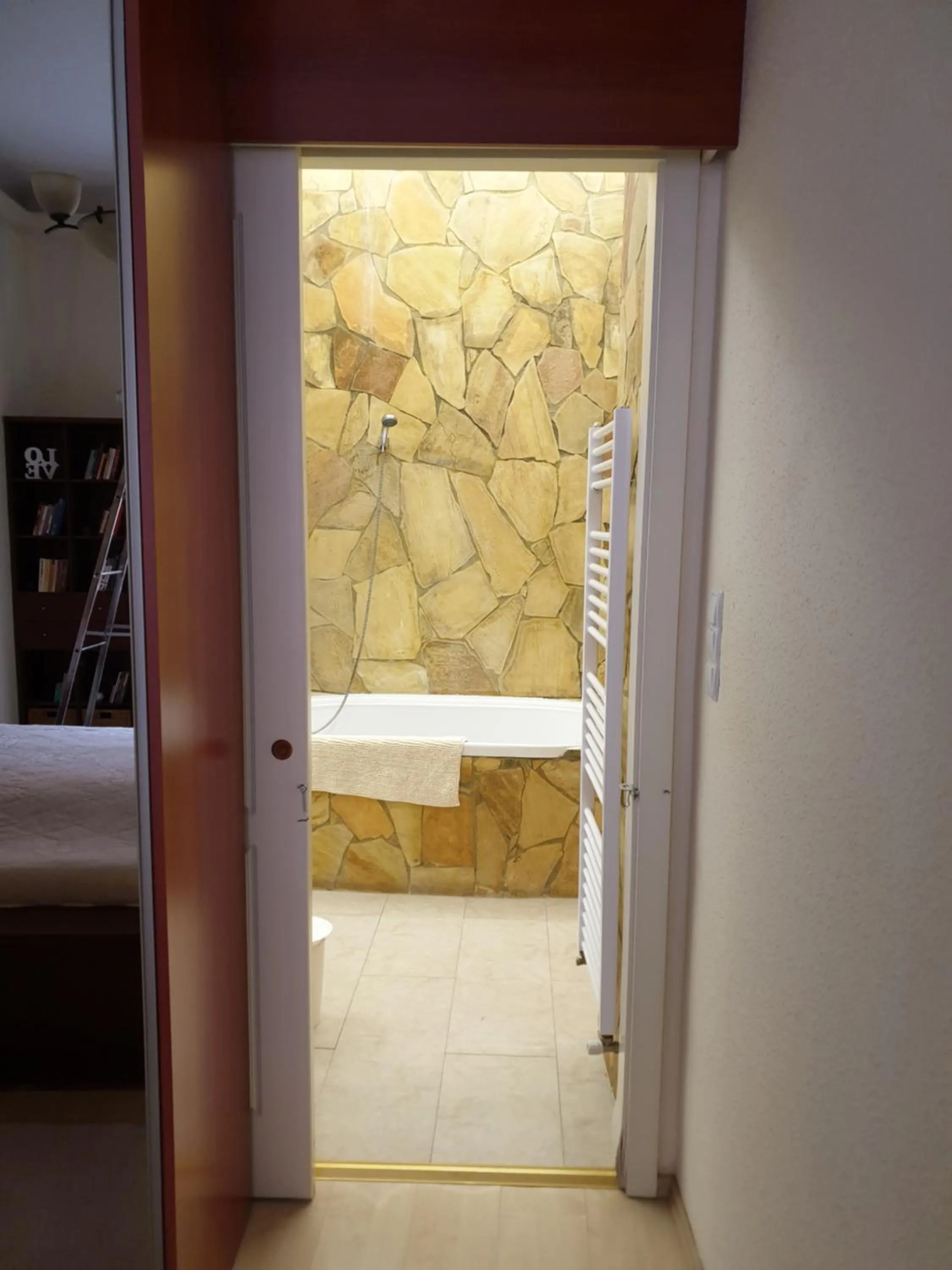 Bathroom in Ultra Central Apartment at Synagogue