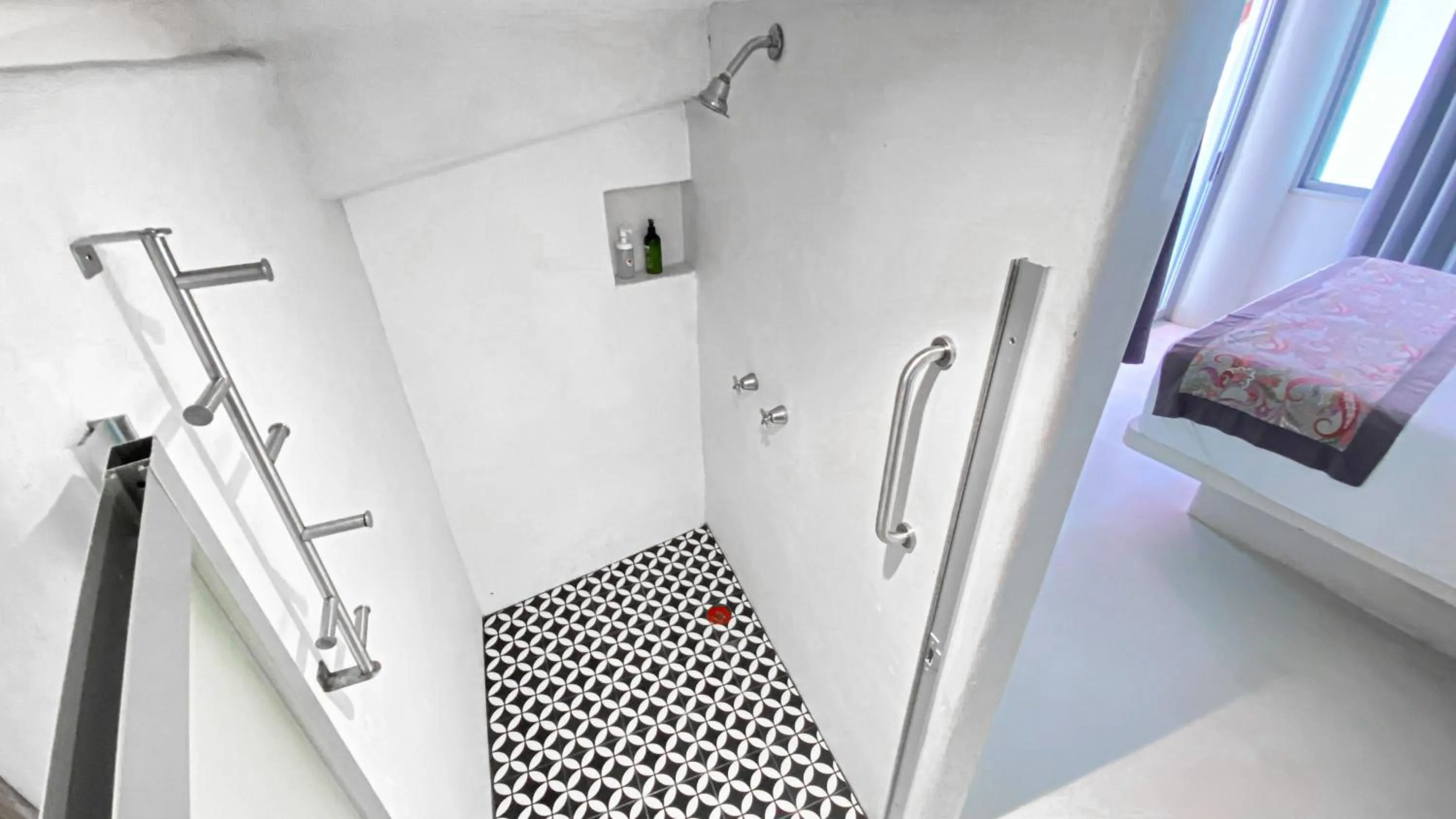 Shower, Bed in Villa Aikia (Adults Suites A/C)