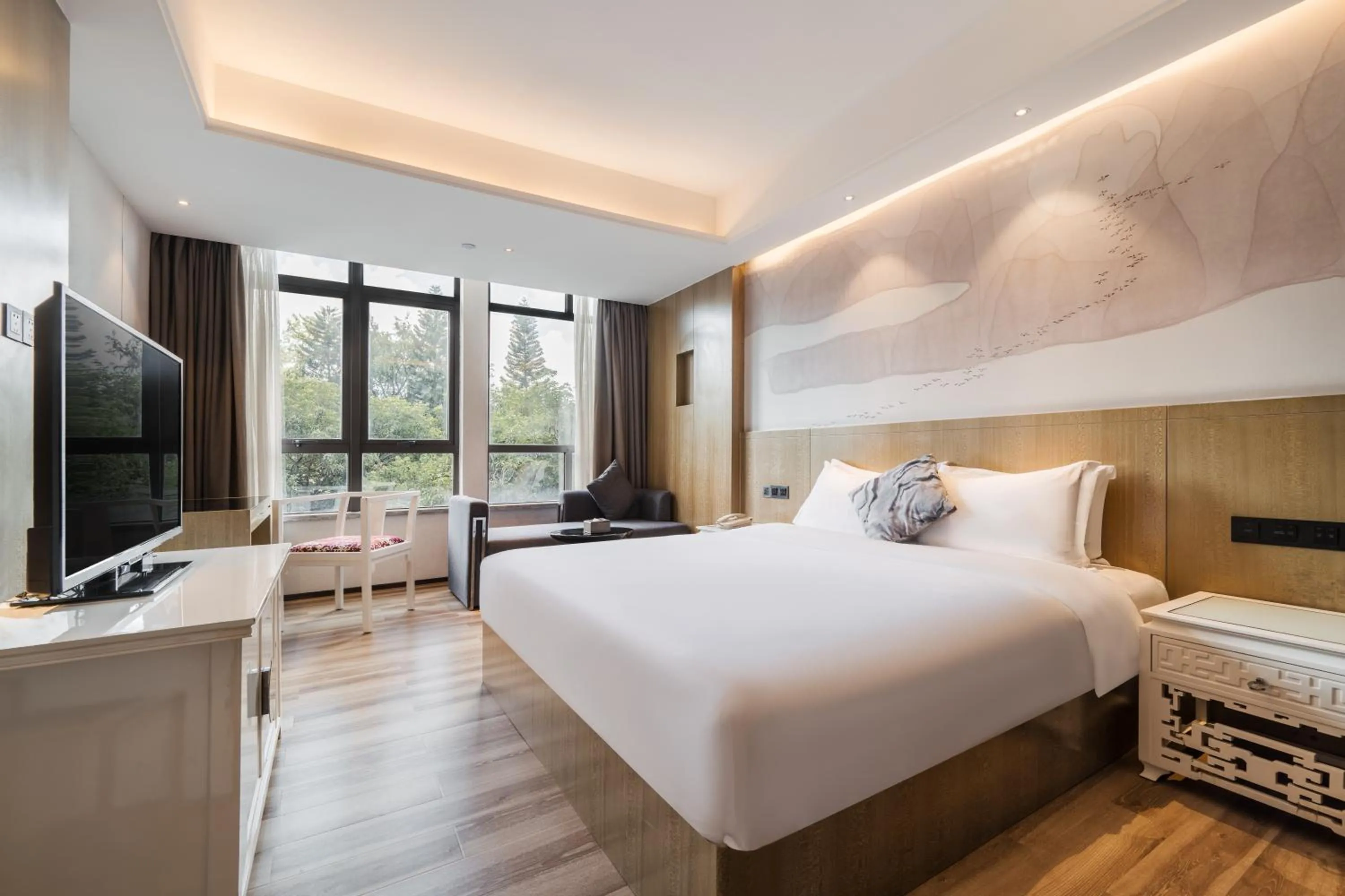 View (from property/room), Bed in Paco Hotel Shuiyin Road Guangzhou