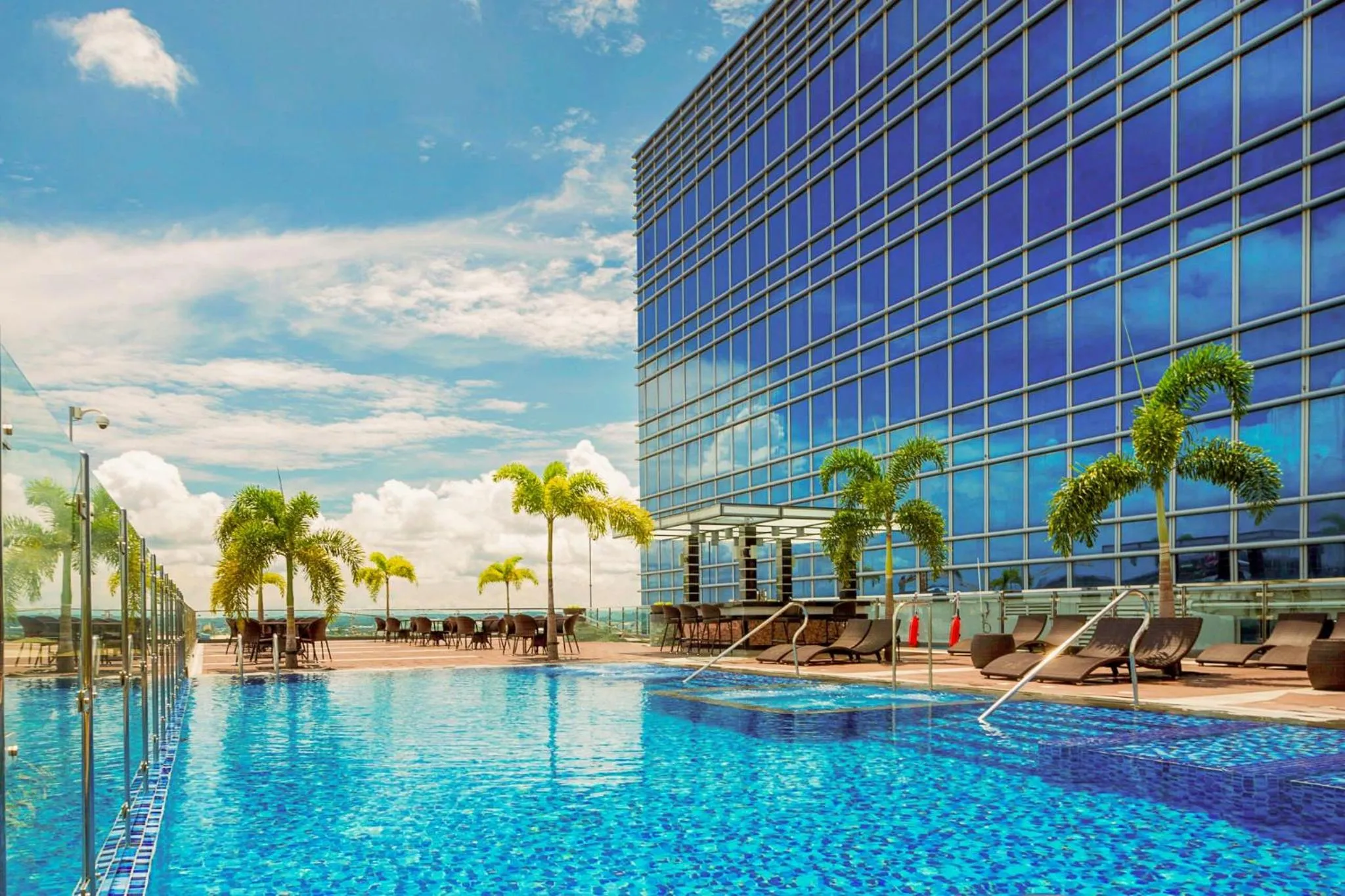 Pool view in Richmonde Hotel Iloilo