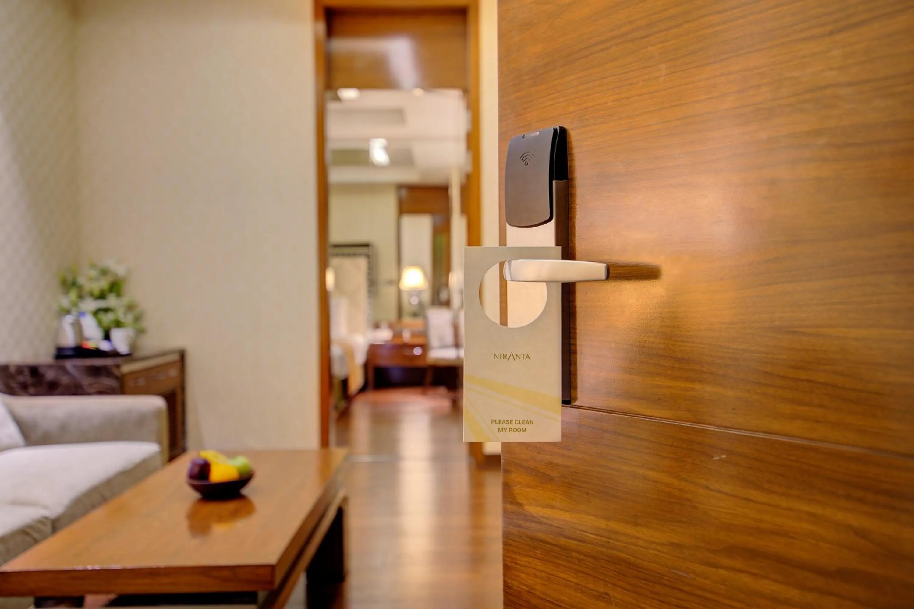 Decorative detail, Bed in Niranta Transit Hotel Terminal 2 Arrivals/Landside