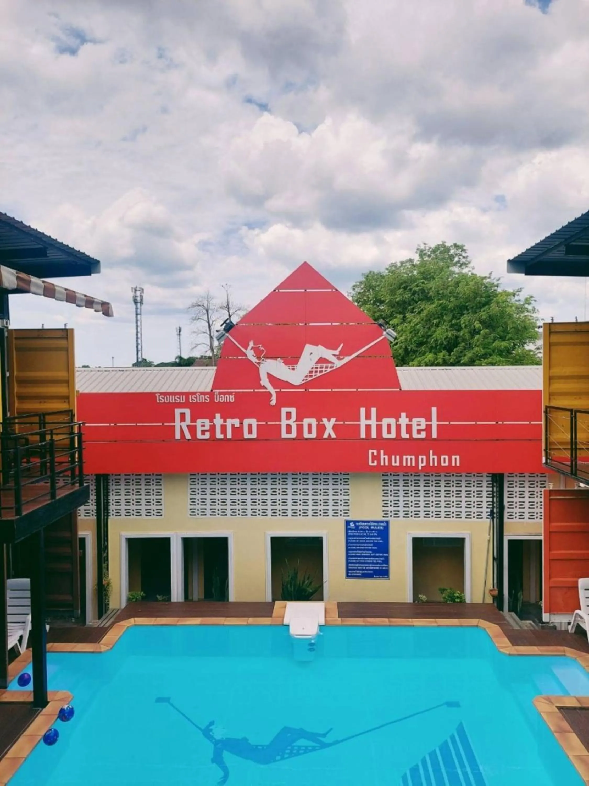 Swimming pool in Retro Box Hotel Chumphon