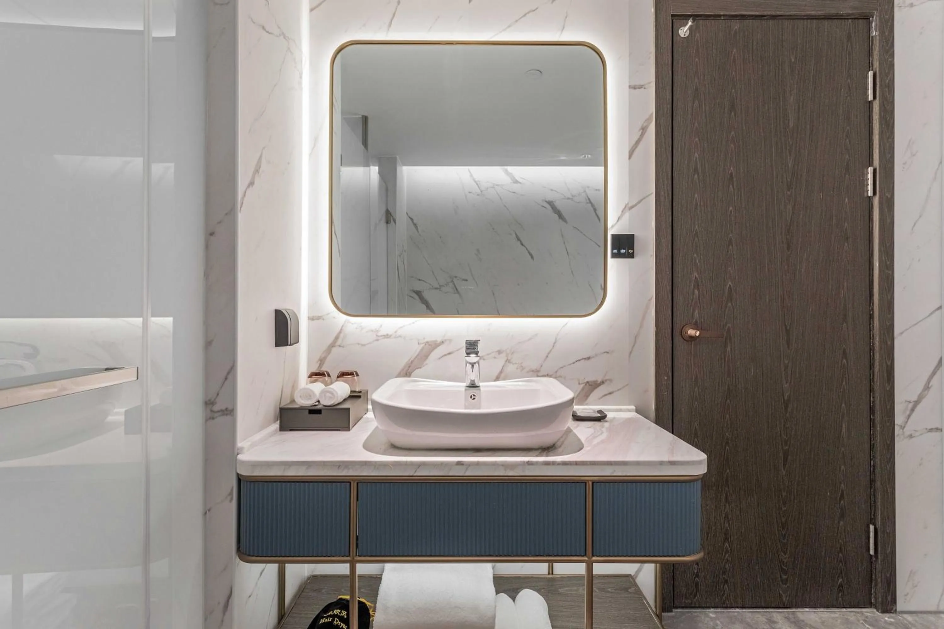 Bathroom in Grand Madison Wuhan Hankou on the Bund