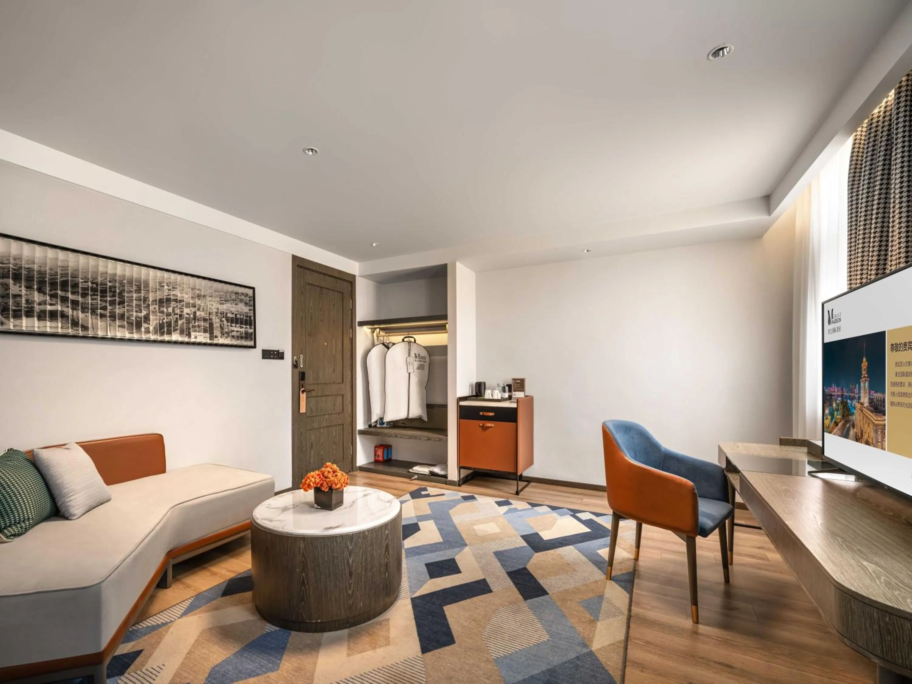 Living room in Grand Madison Wuhan Hankou on the Bund