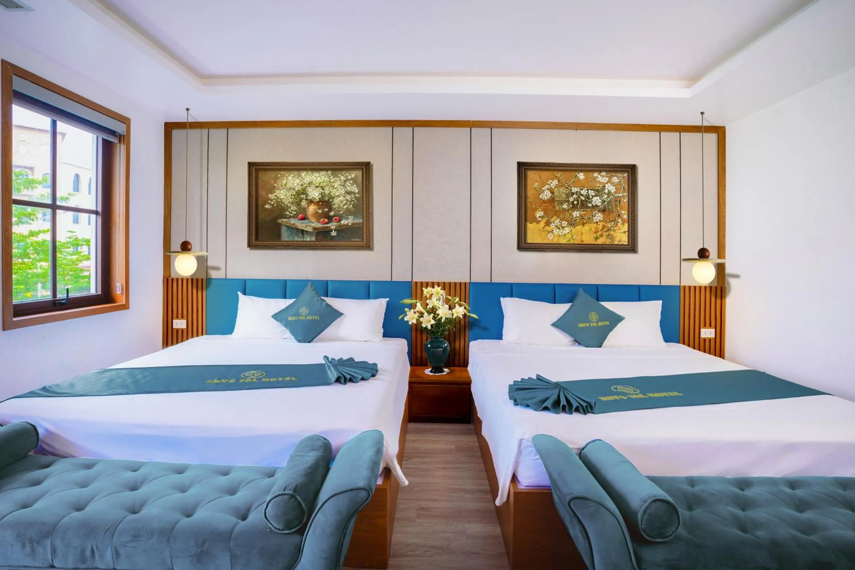 Bed in Skyview Hotel Halong