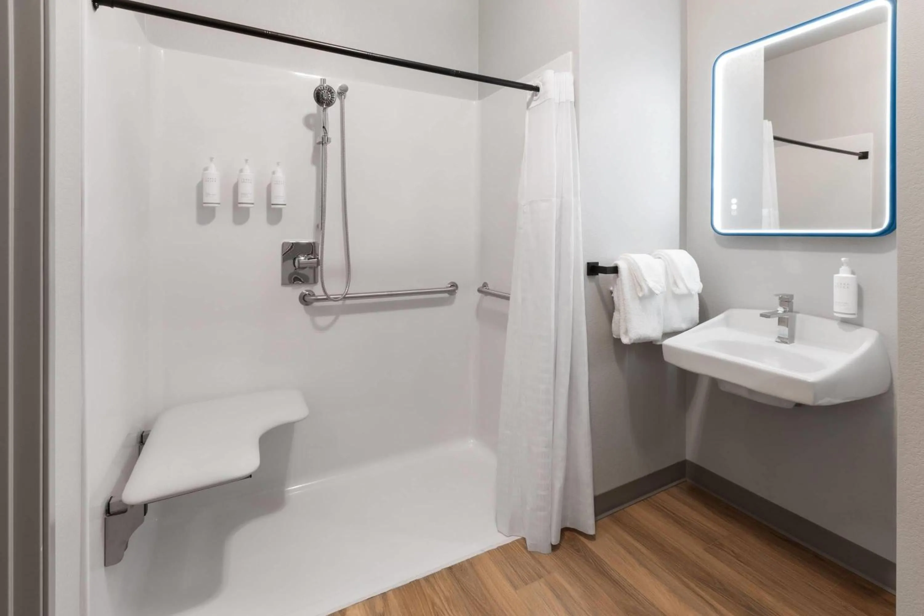 Shower in Microtel Inn & Suites by Wyndham Tooele