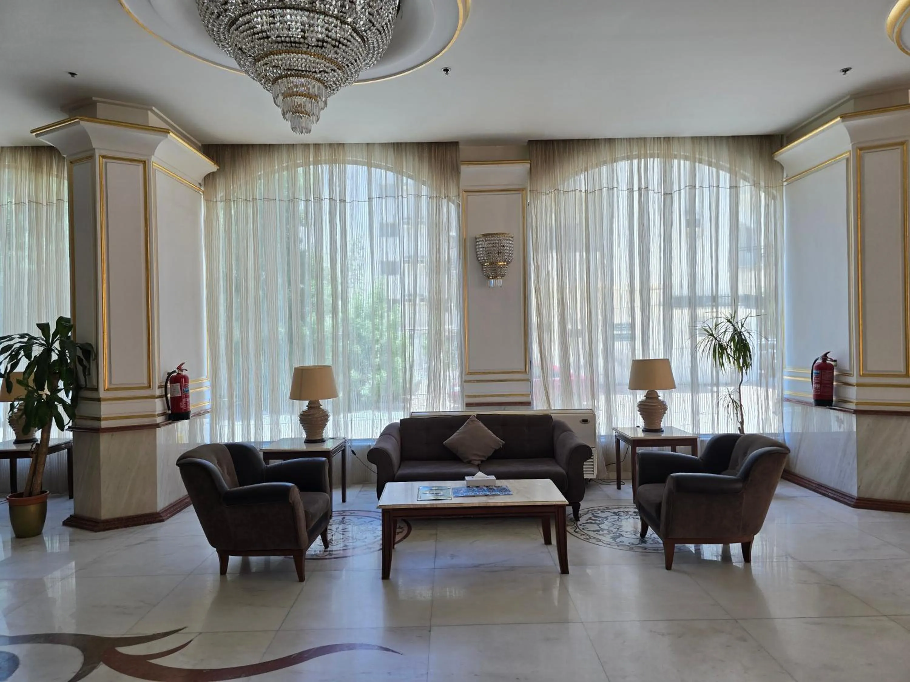 Seating area in Taj Celine Hotel