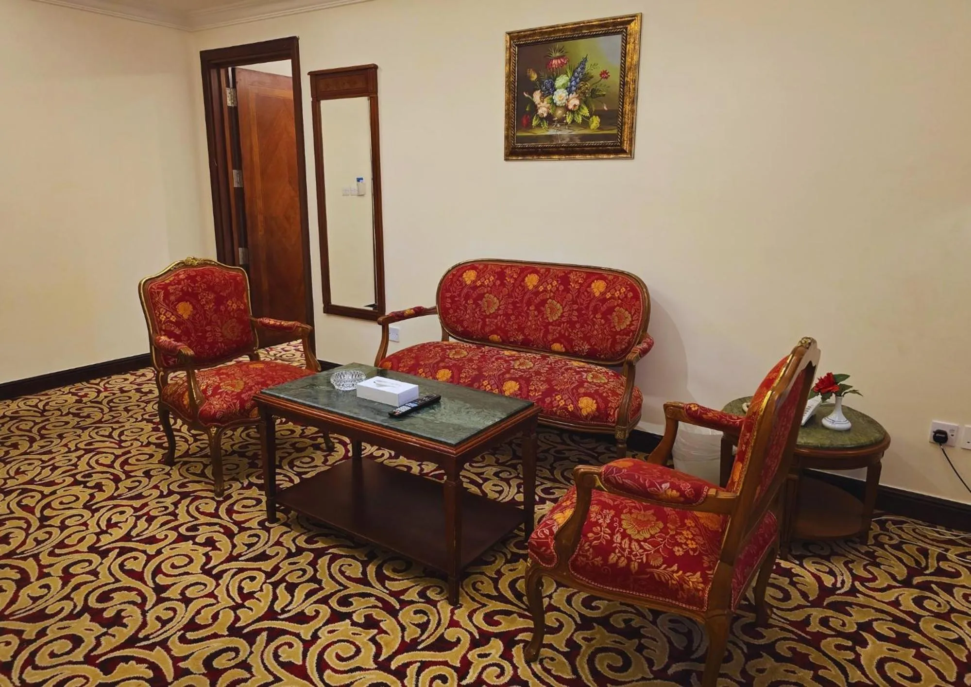 Seating area in Taj Celine Hotel