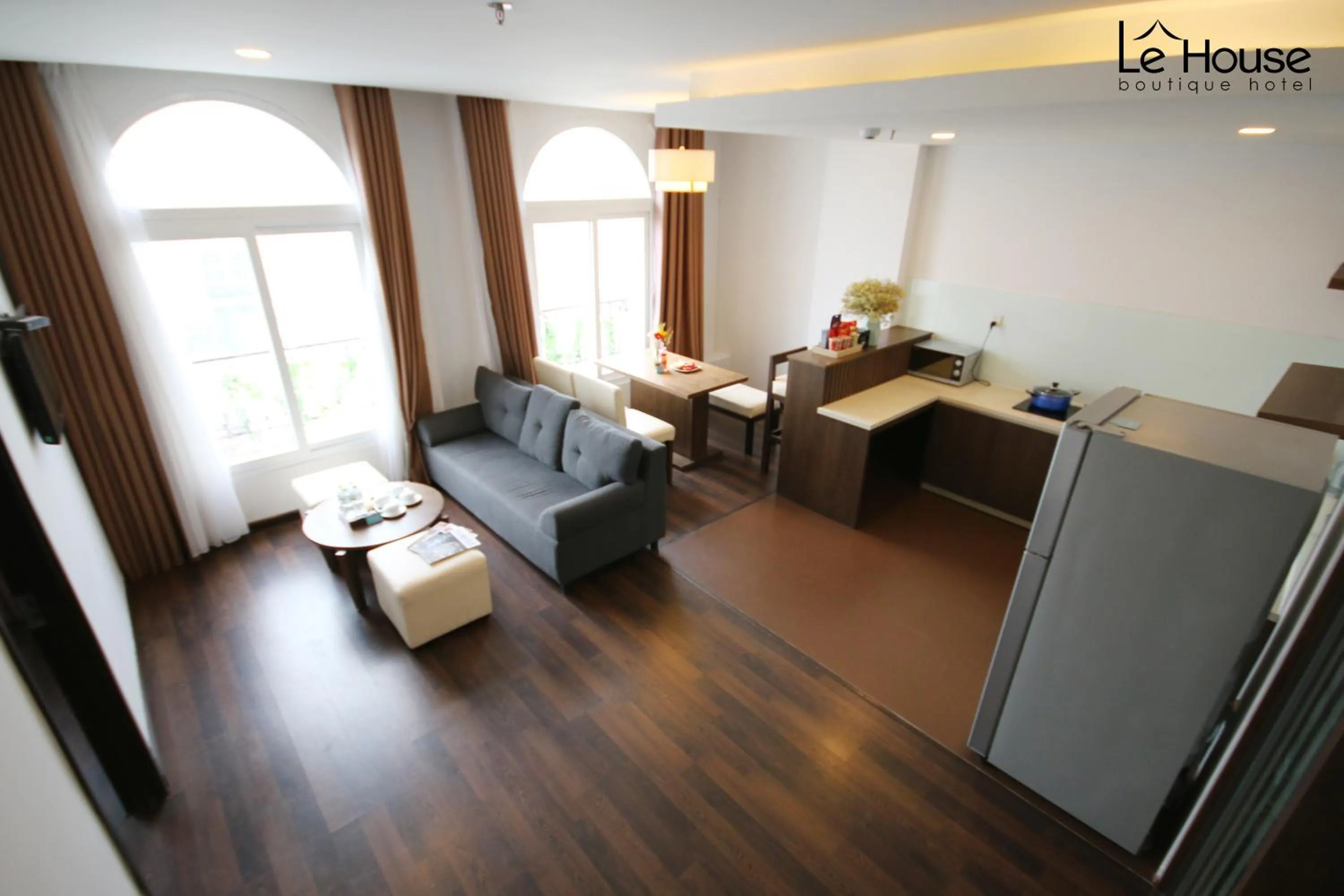 Kitchen or kitchenette in Le House Boutique Hotel - 100m to the beach