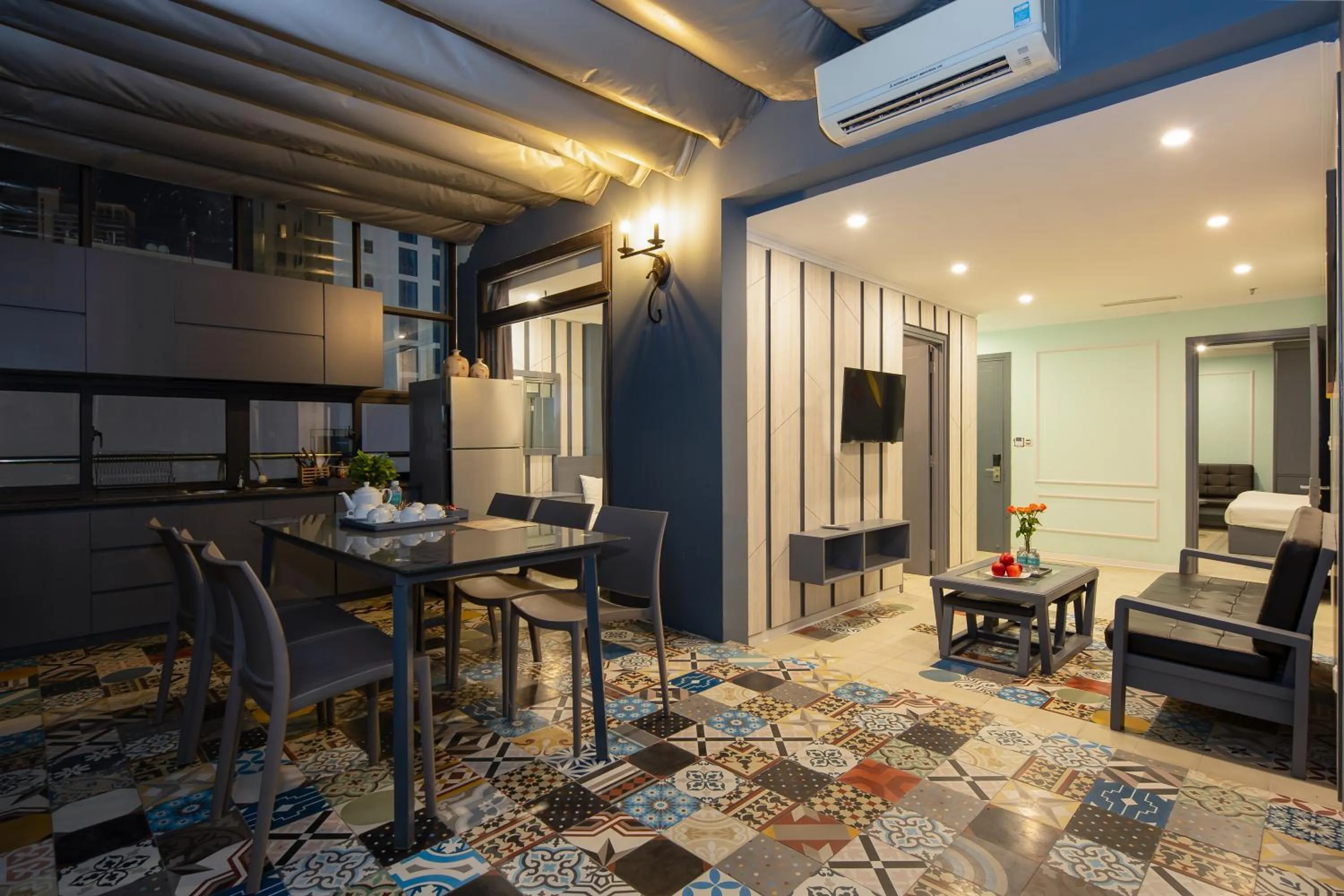 Kitchen or kitchenette in Le House Boutique Hotel - 100m to the beach