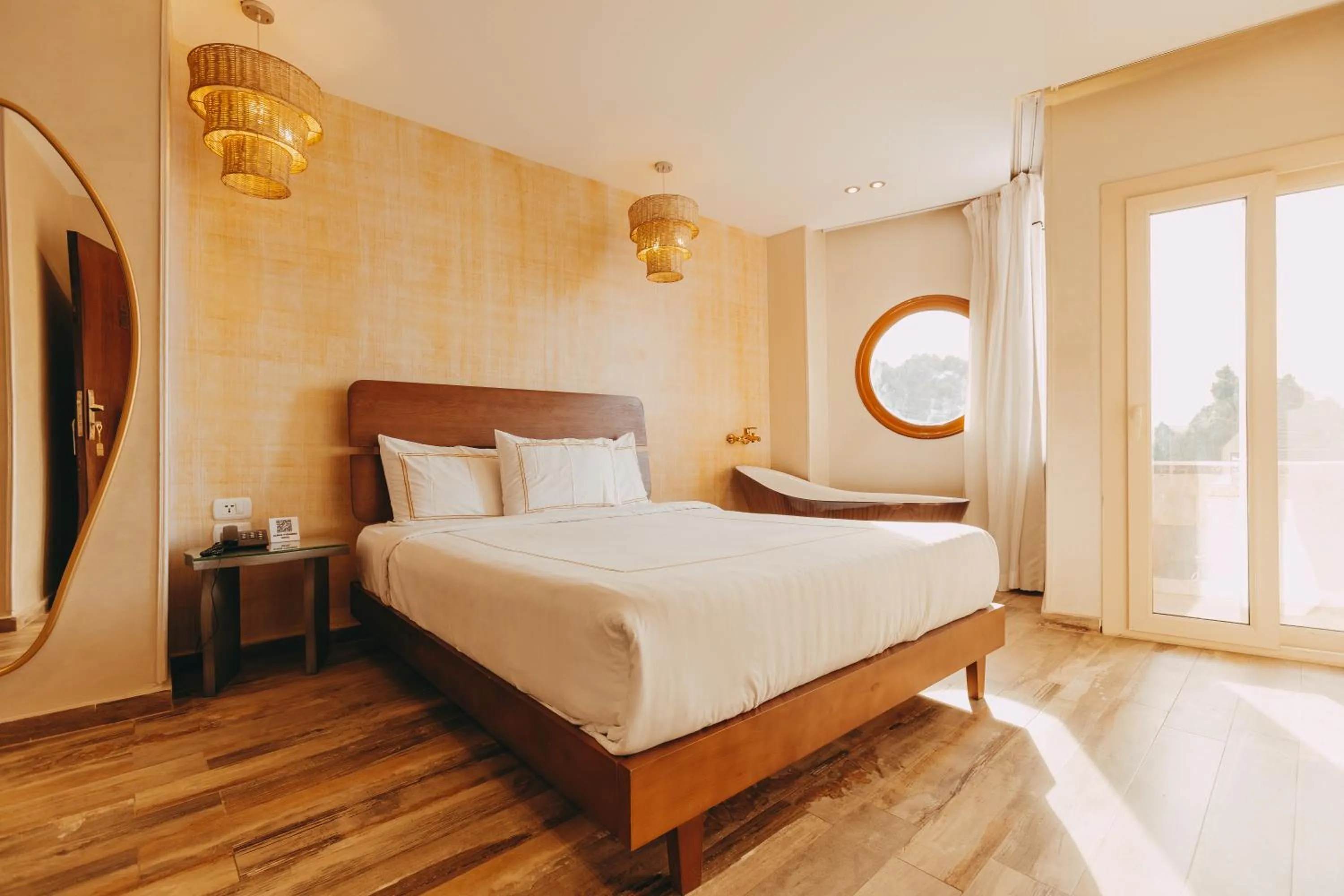 Bed in Almas Pyramids Hotel