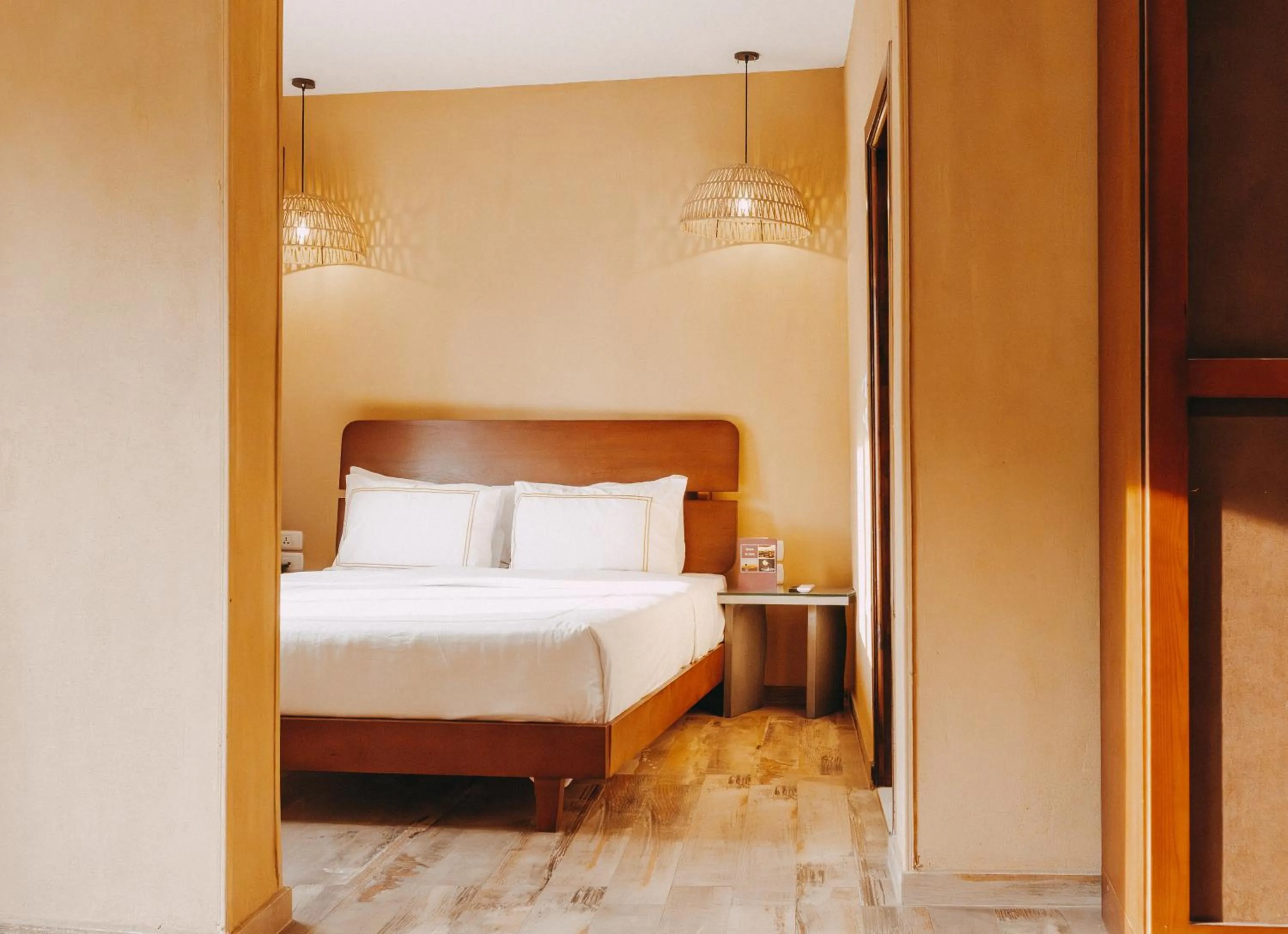 Bed in Almas Pyramids Hotel