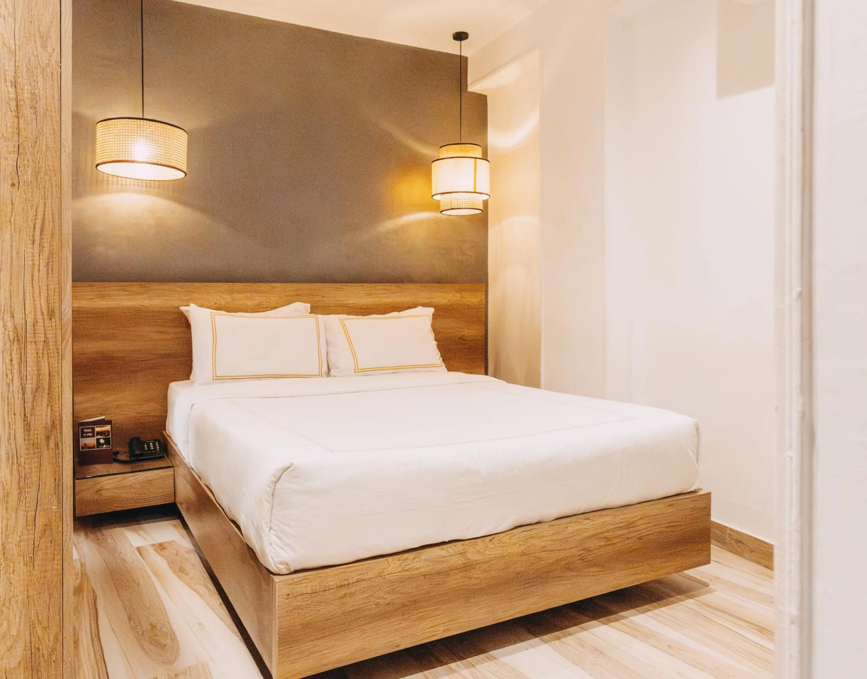 Bed in Almas Pyramids Hotel