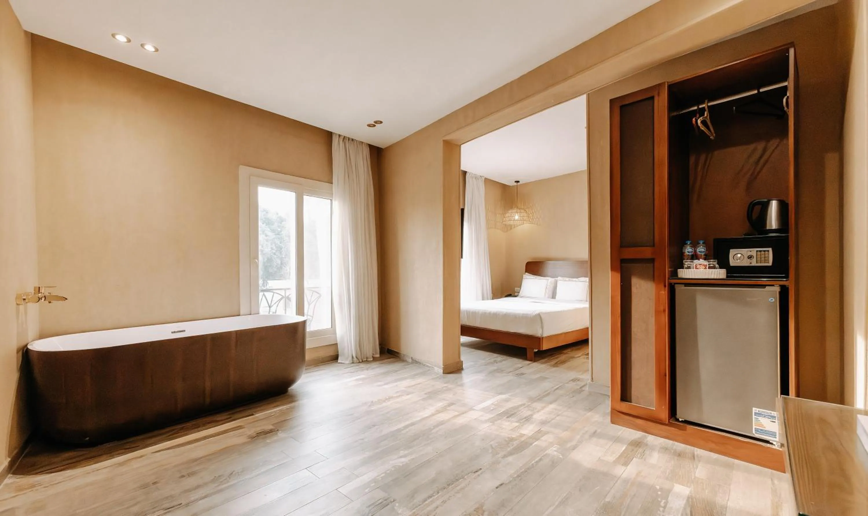 Bed in Almas Pyramids Hotel