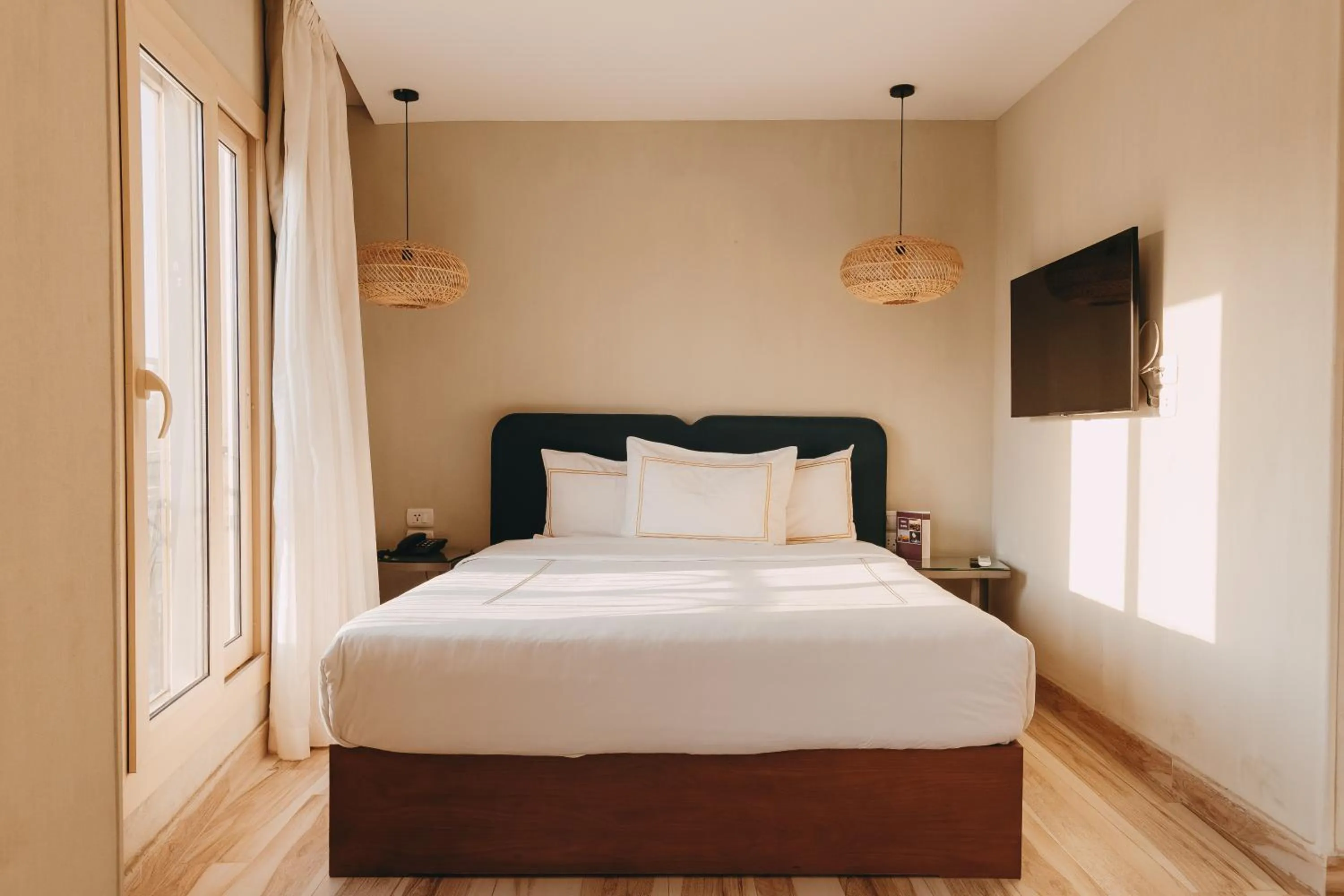 Bed in Almas Pyramids Hotel