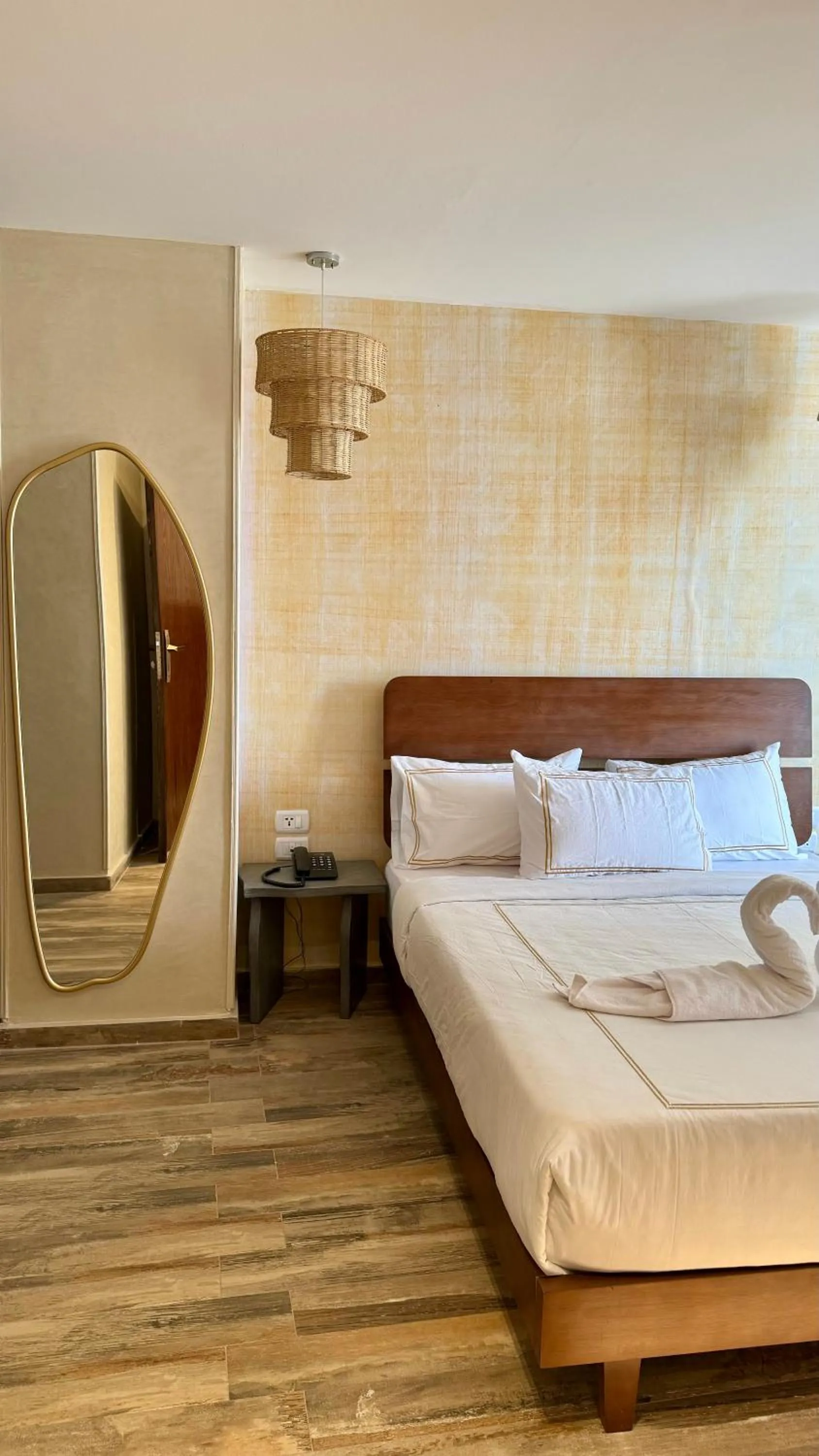 Bed in Almas Pyramids Hotel