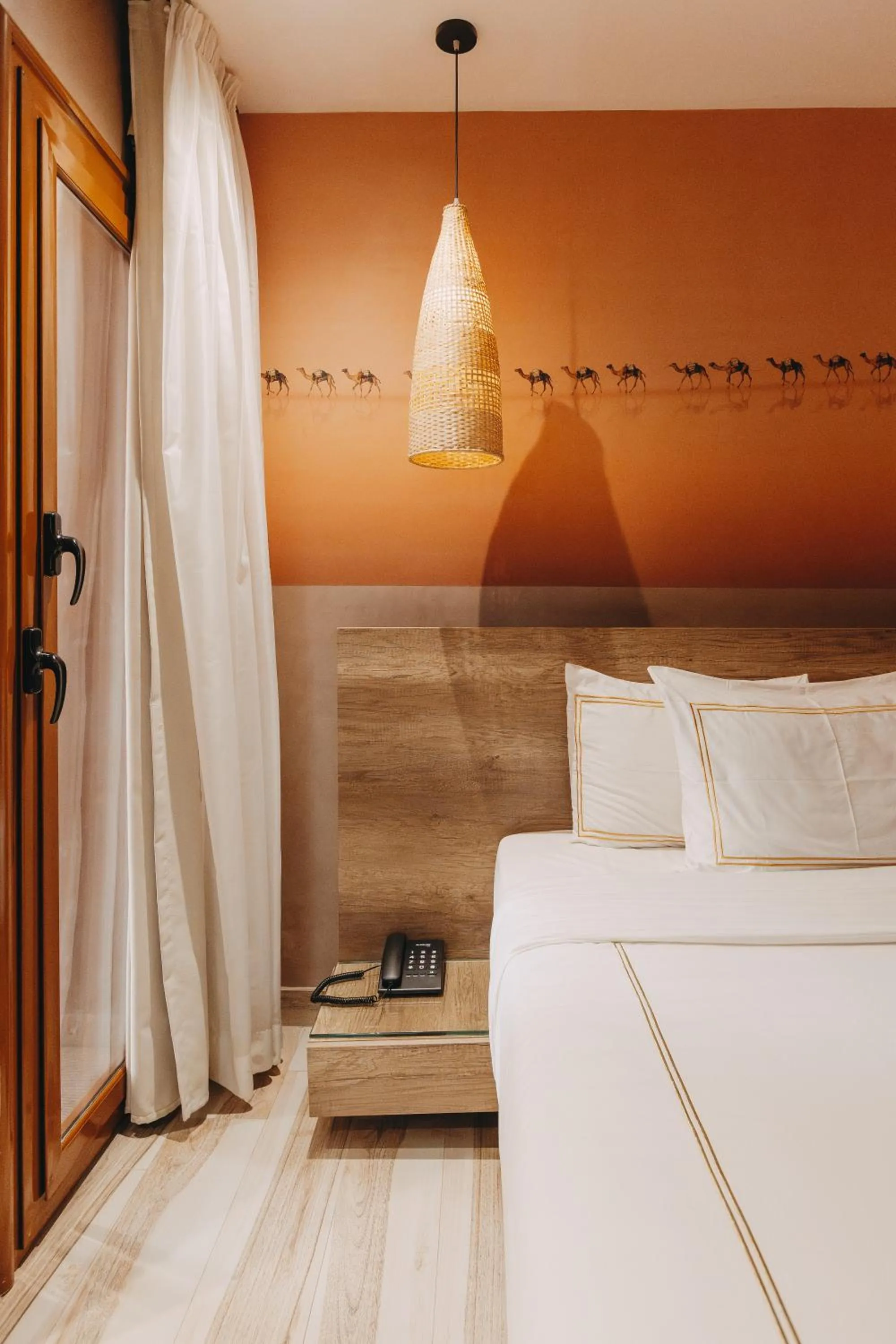 Bed in Almas Pyramids Hotel