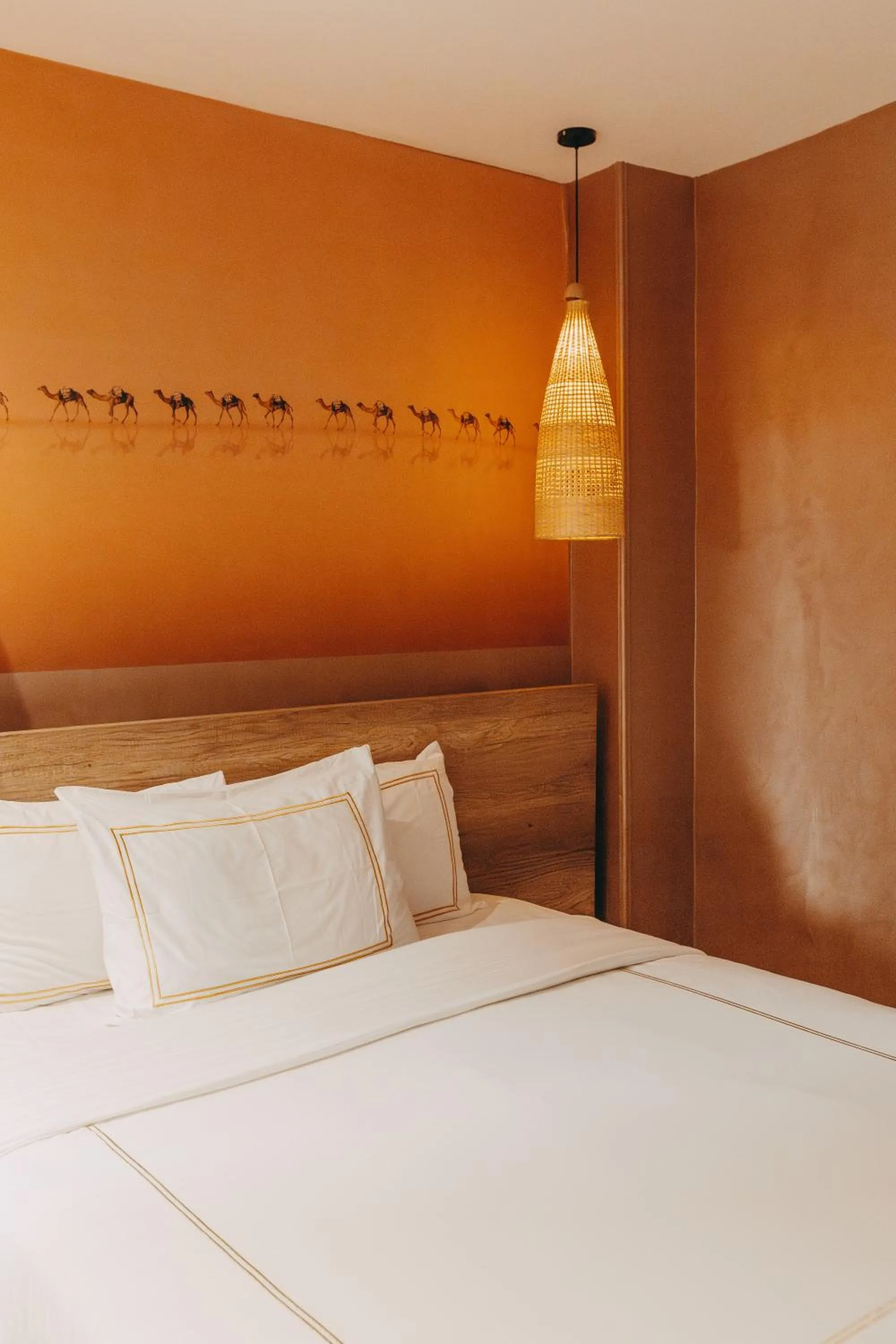 Bed in Almas Pyramids Hotel