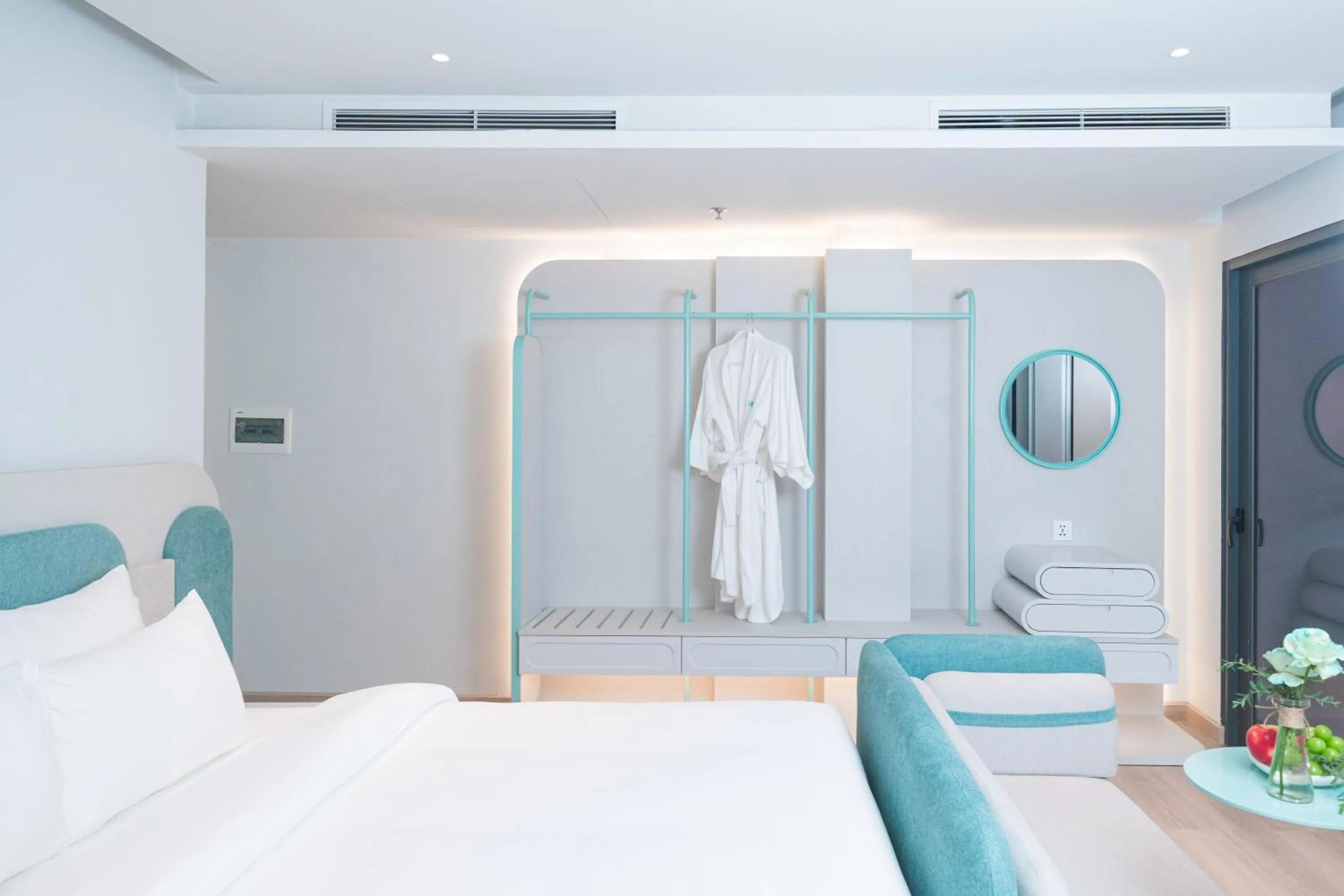 Bedroom, Bed in IconSphere Hotel