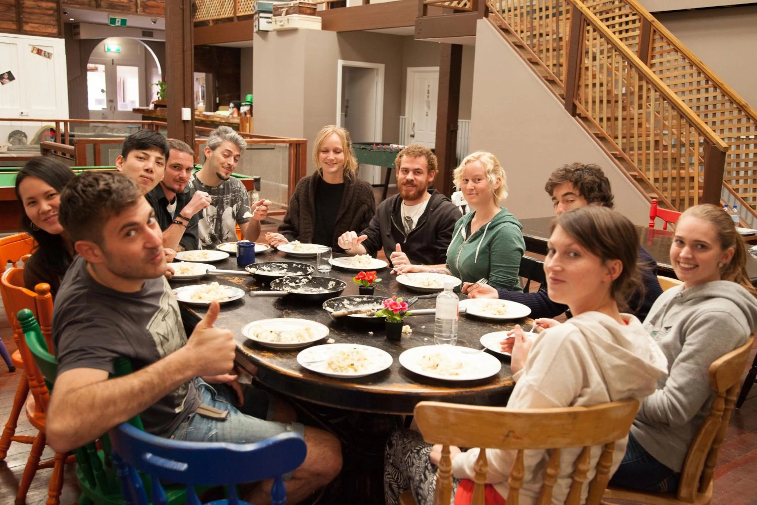Communal kitchen in Fremantle Hostel
