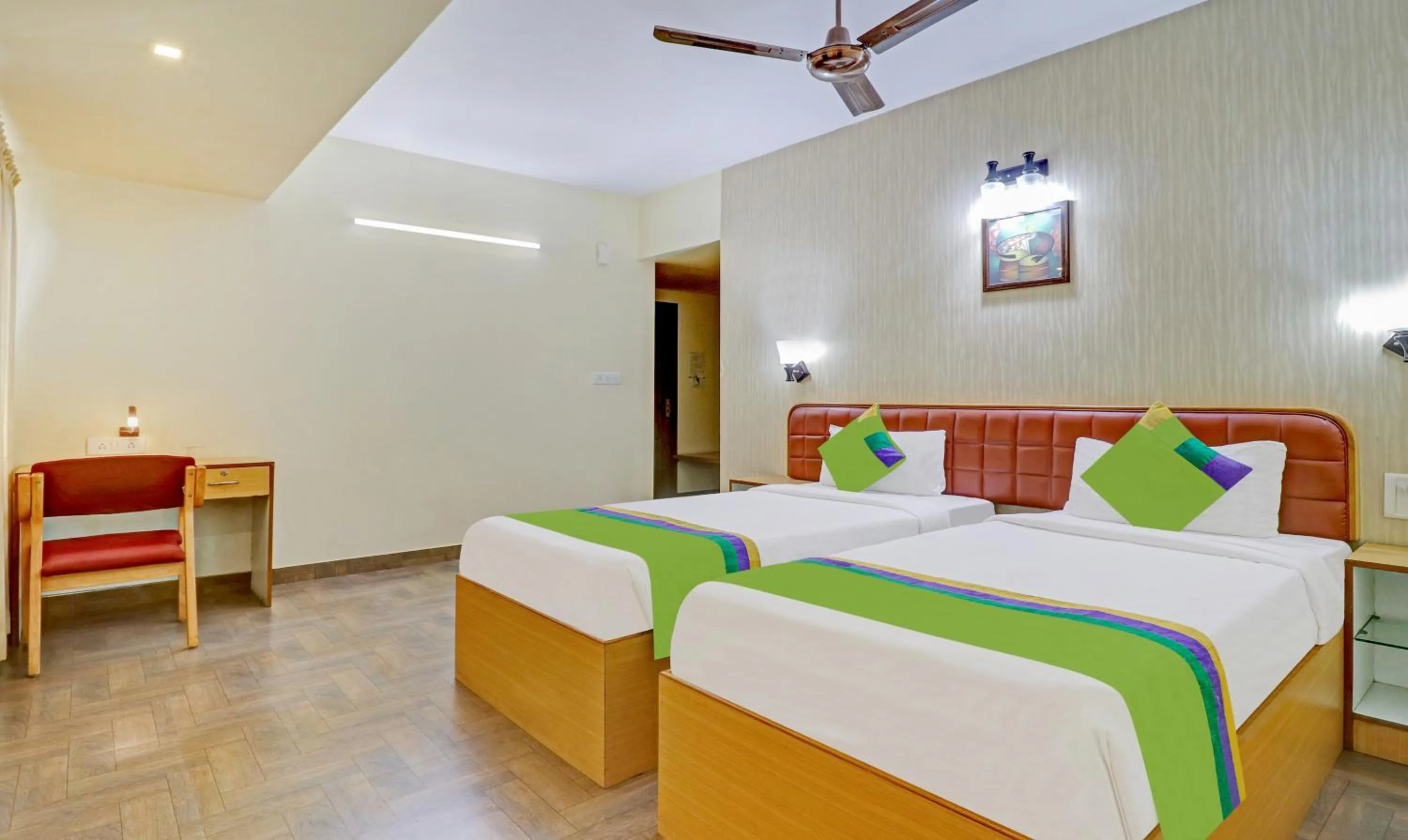 Bedroom, Bed in Treebo Akshaya Mayflower Vijaya Bank Layout