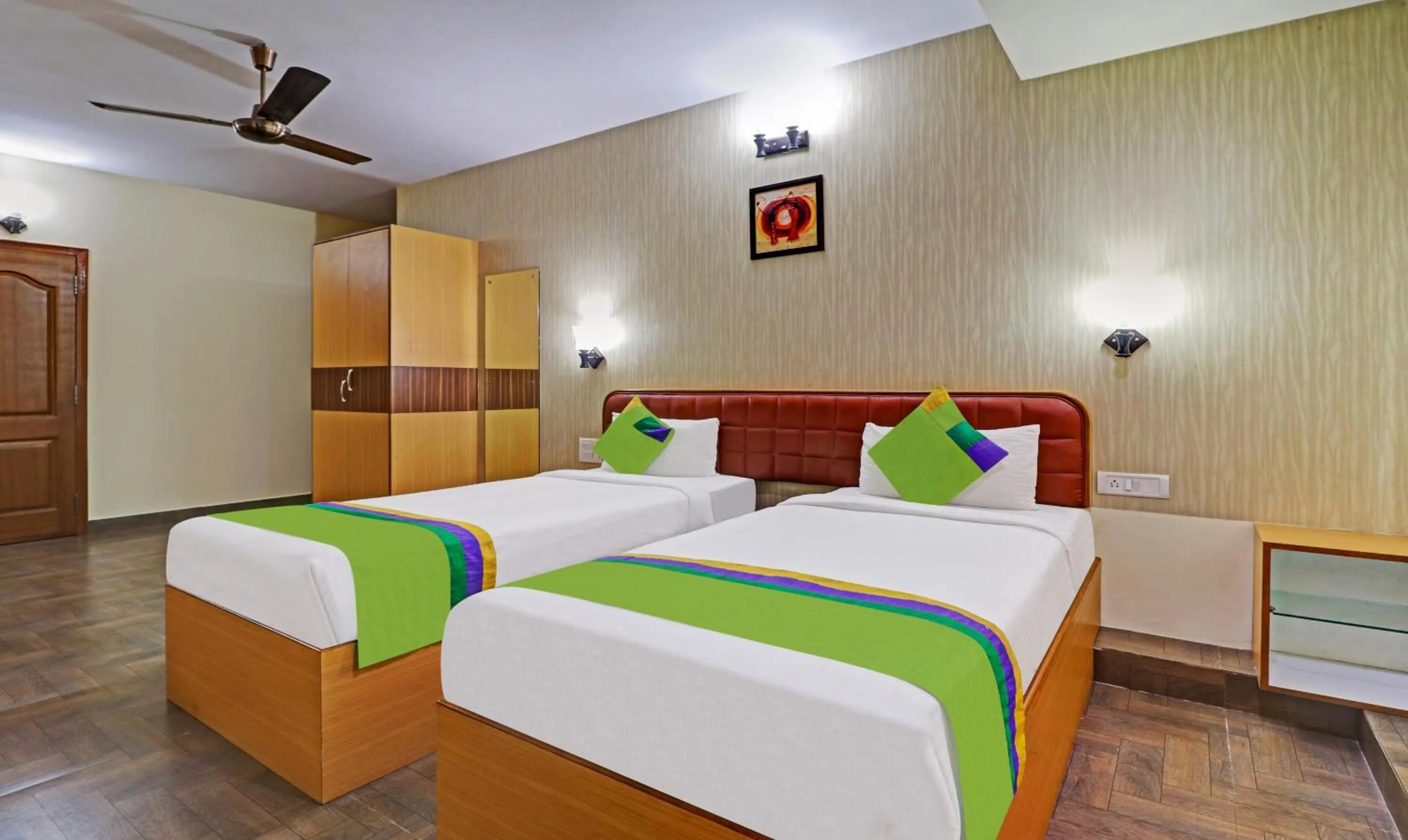 Bedroom, Bed in Treebo Akshaya Mayflower Vijaya Bank Layout