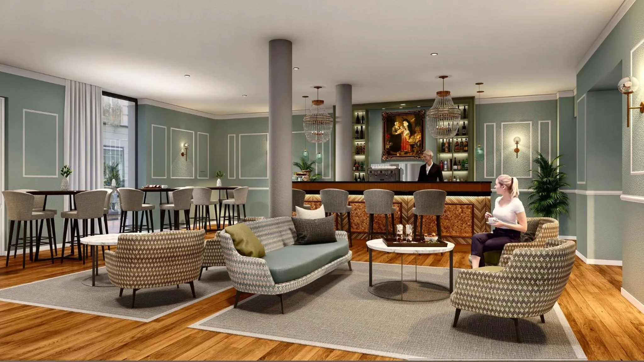 Lounge or bar in Hotel CHC Torino Castello