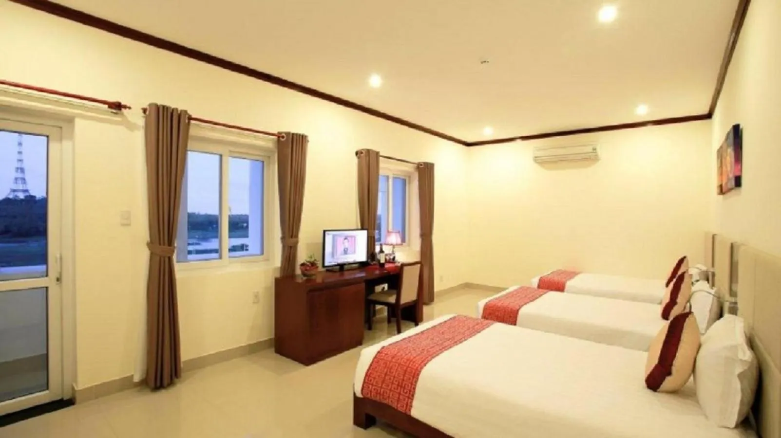 Bed in Ban Thach Riverside Hotel & Resort