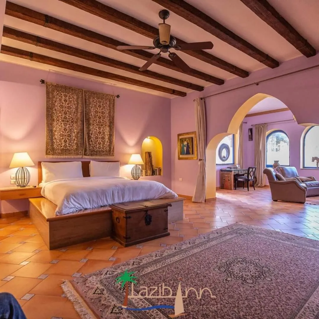 Bed in Lazib Inn Resort & Spa