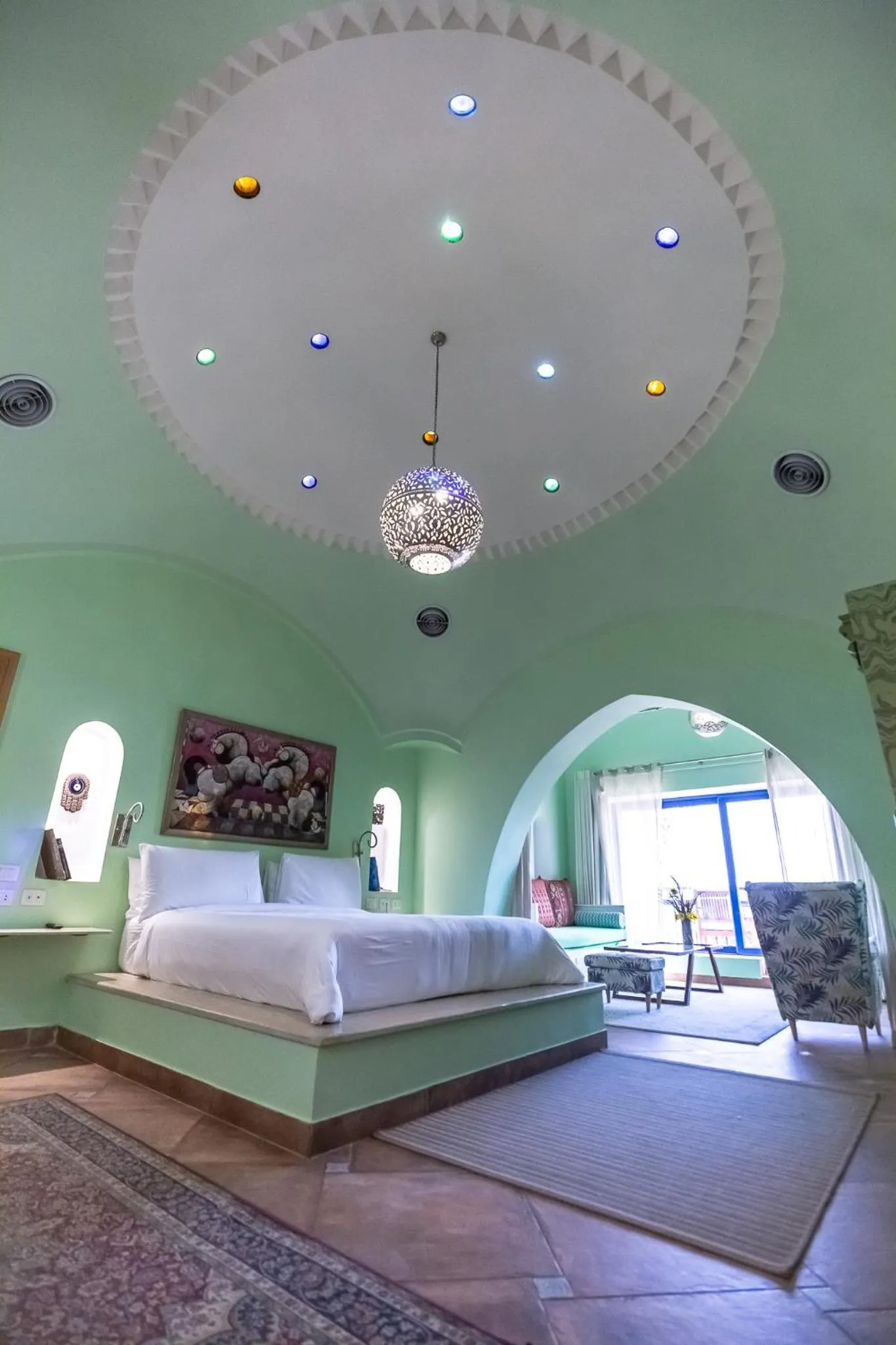 Bed in Lazib Inn Resort & Spa