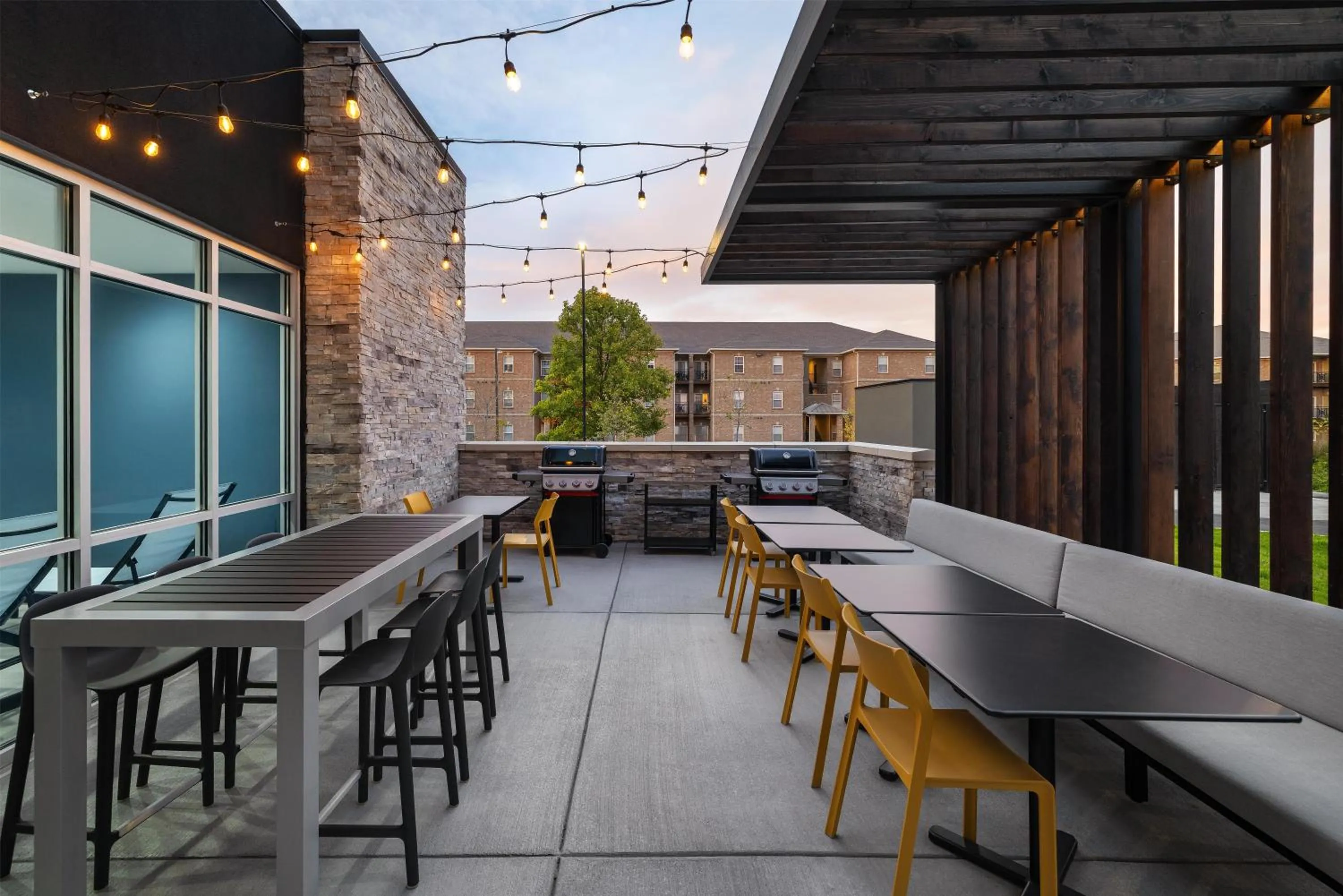 Patio in Home2 Suites By Hilton Muncie