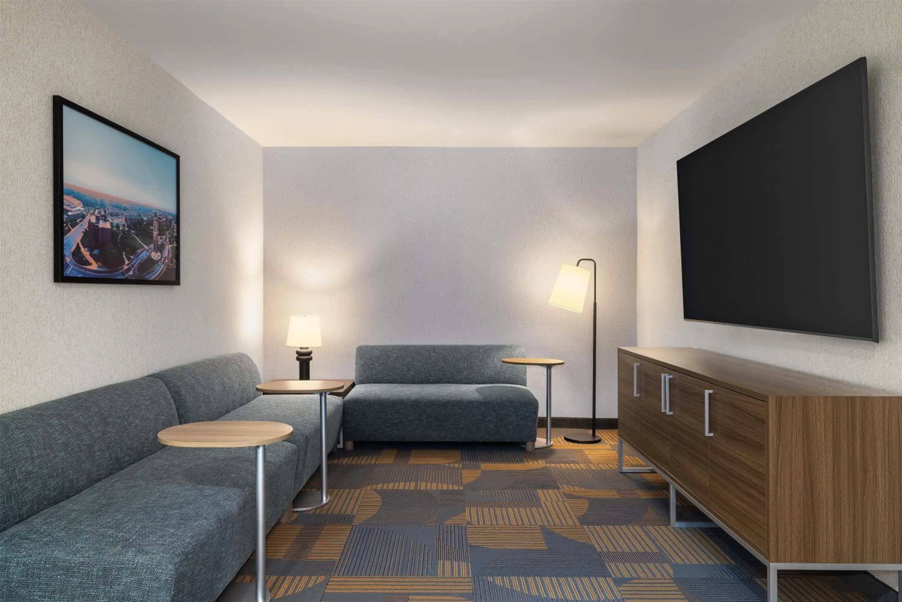 Lobby or reception, Bed in Home2 Suites By Hilton Muncie