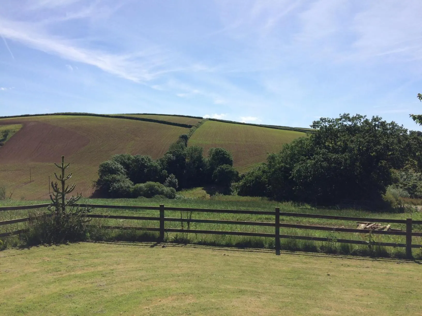 Garden view in Trecorme Barton