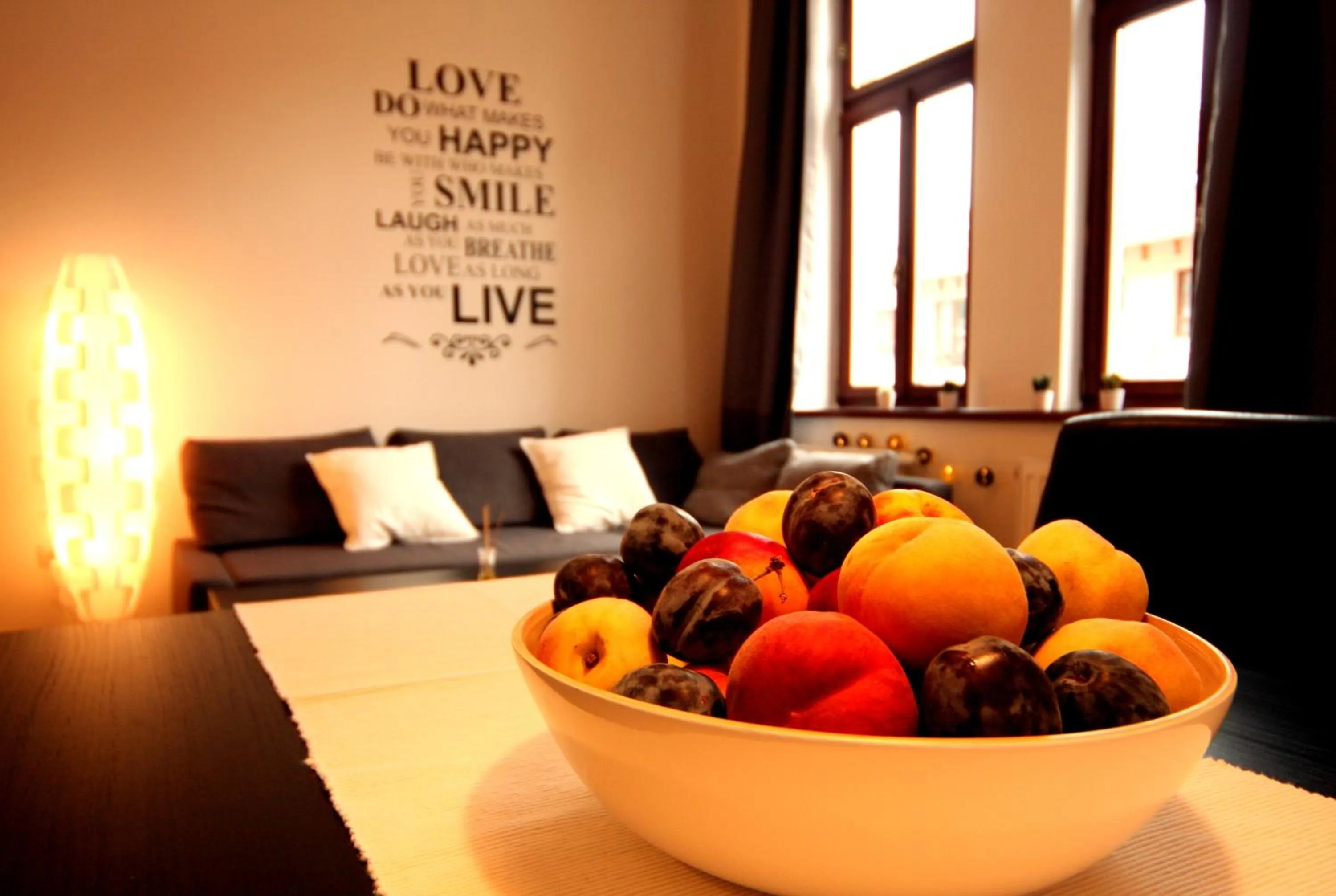 Living room in Gozsdu Apartment