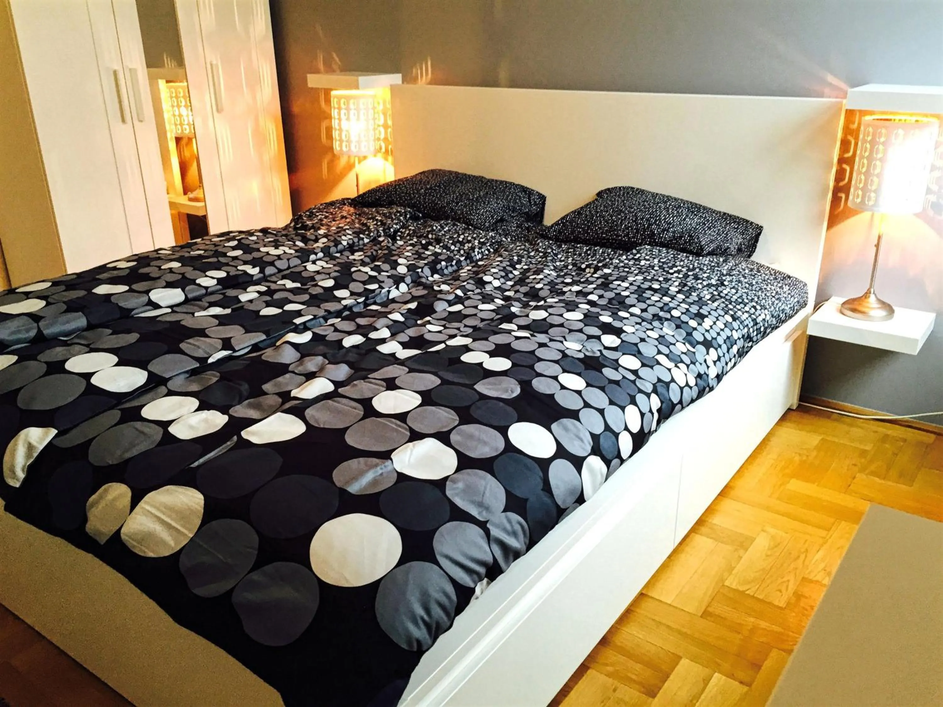 Bedroom, Bed in Gozsdu Apartment