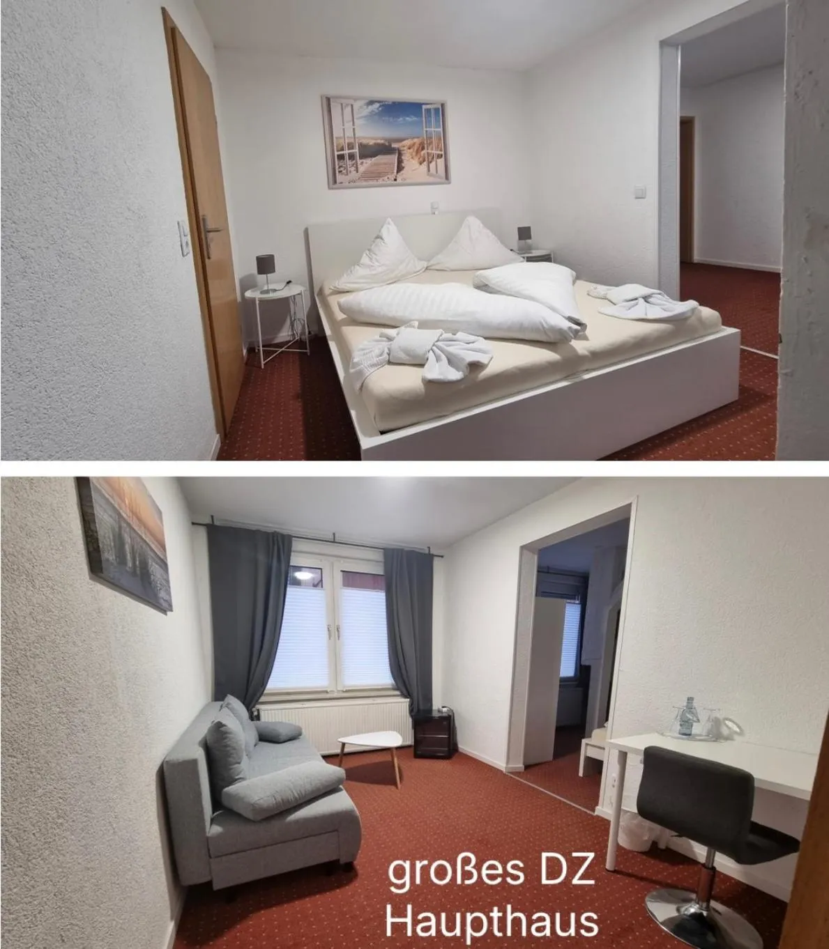 Living room, Bed in Hotel-Restaurant Christine