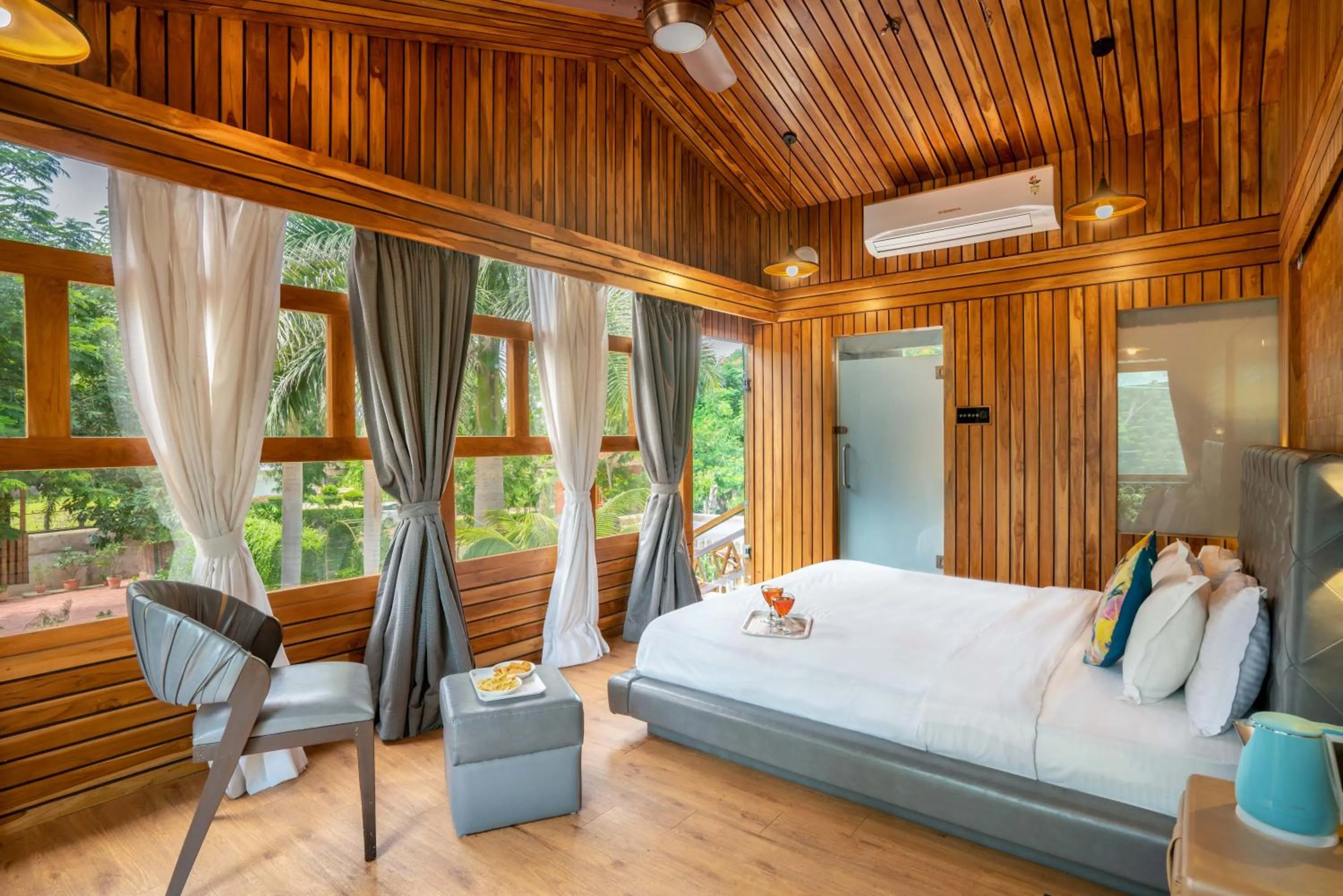 Bed in Visamo Nalsarovar Resort, Ahmedabad