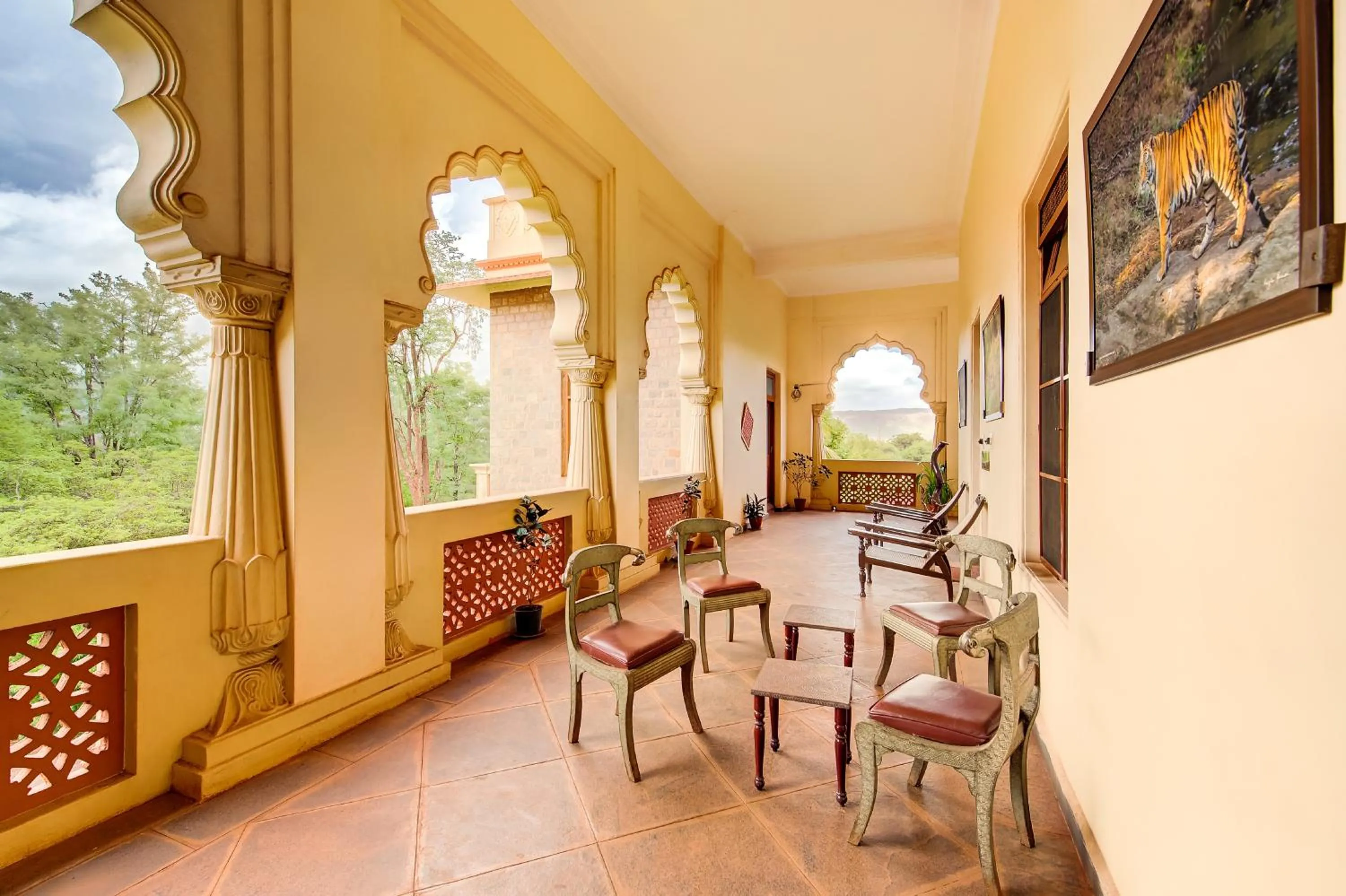 Lobby or reception in WelcomHeritage Shivavilas Palace, HAMPI