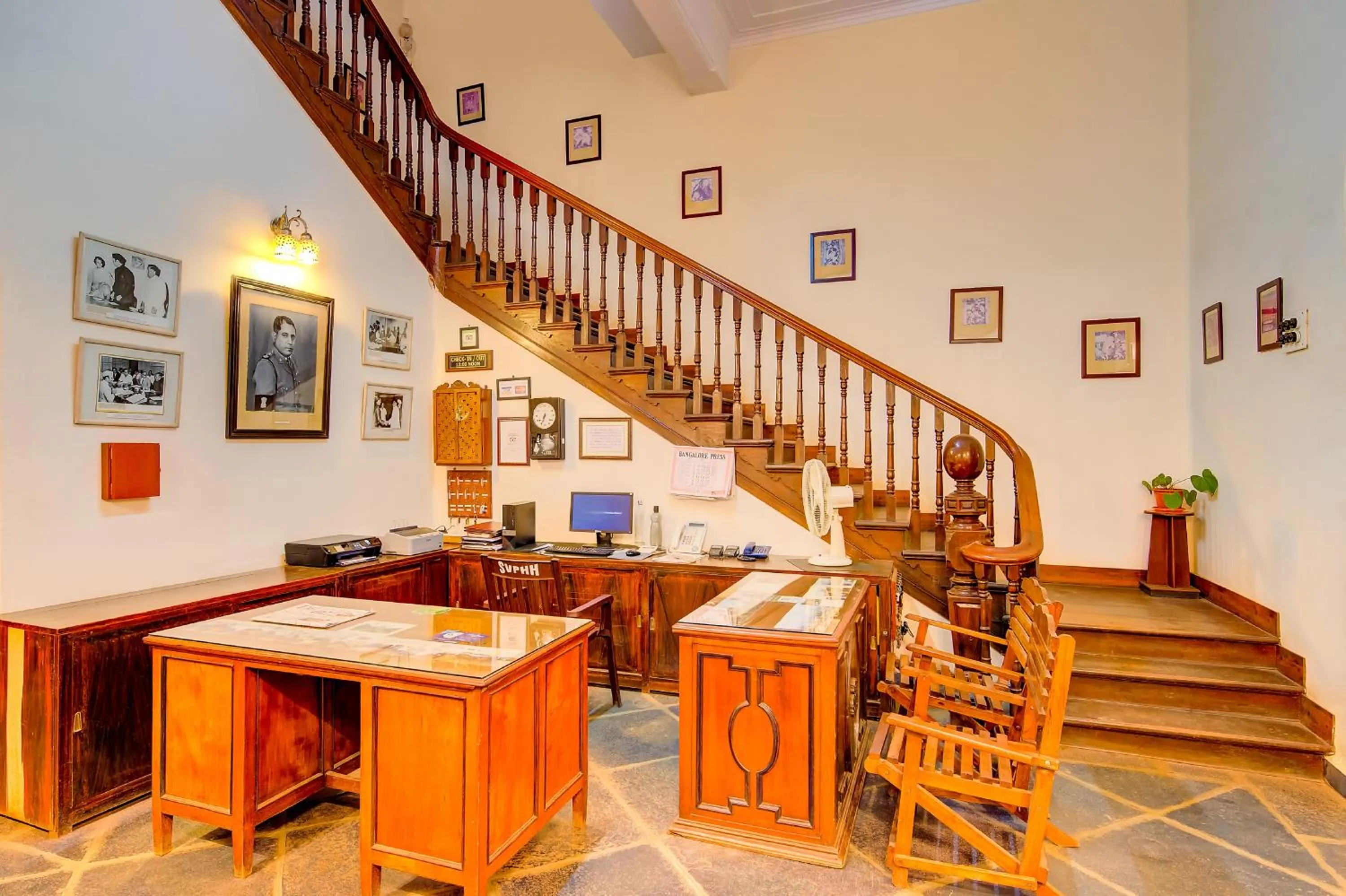 Lobby or reception in WelcomHeritage Shivavilas Palace, HAMPI