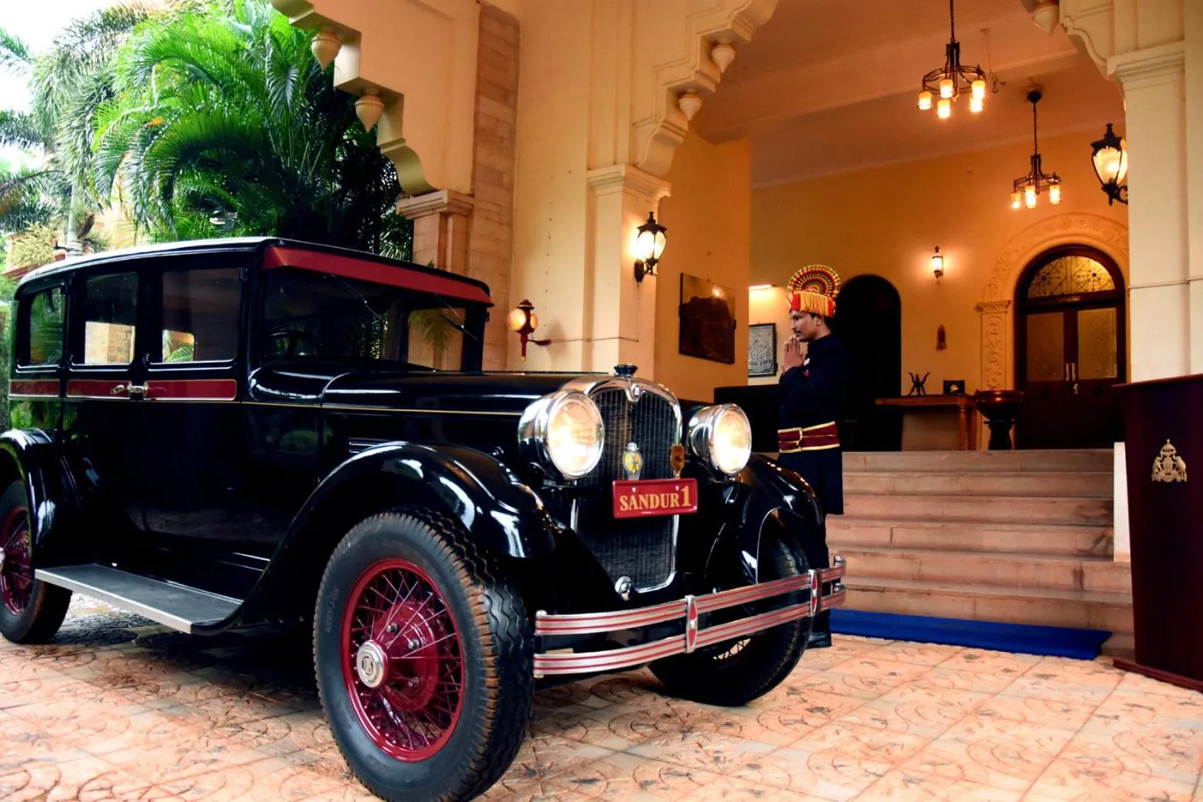 Facade/entrance in WelcomHeritage Shivavilas Palace, HAMPI