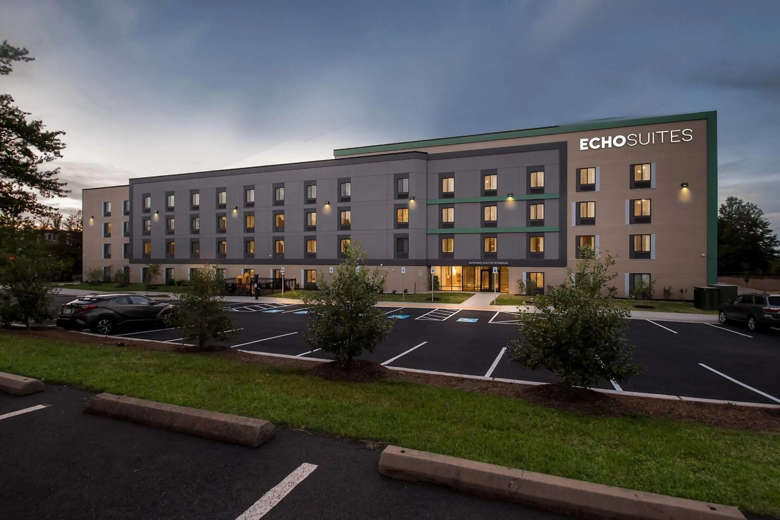 Property building in ECHO Suites Extended Stay by Wyndham Sterling