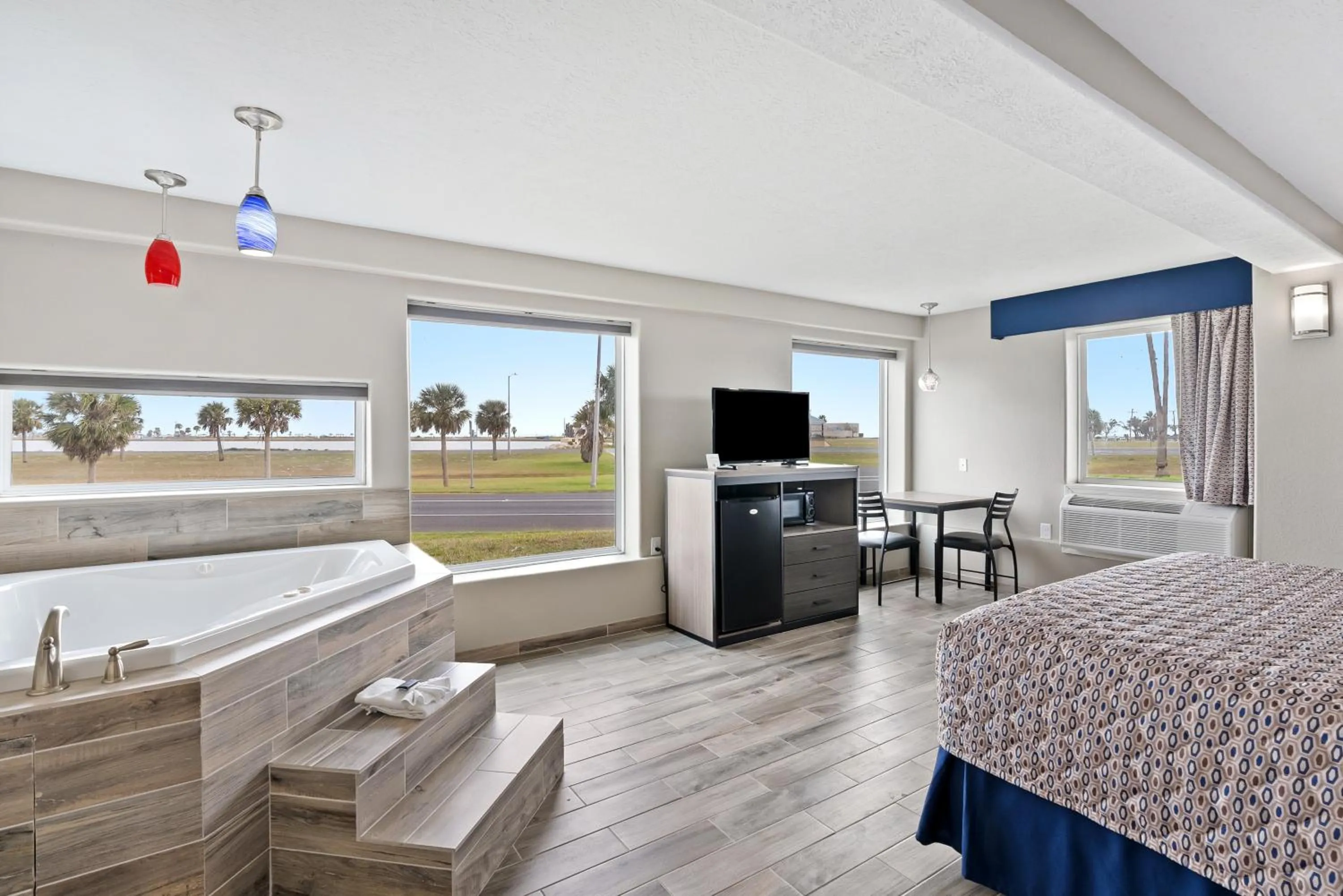 Bed in Blue Wave Inn