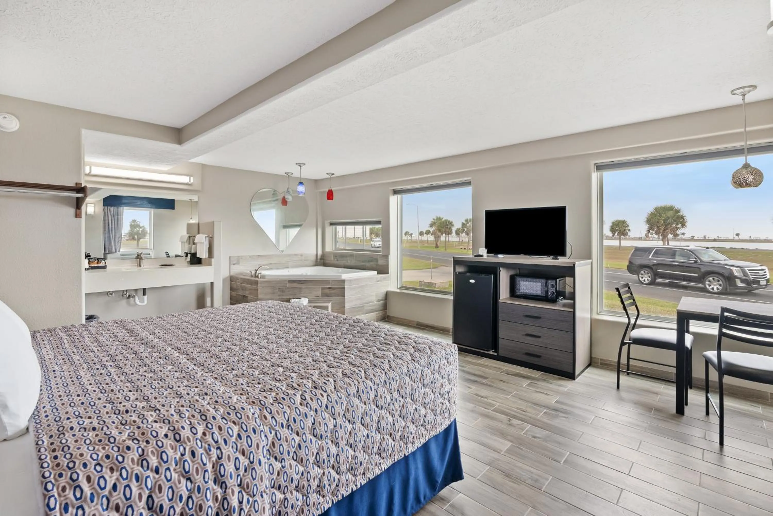 Bed in Blue Wave Inn