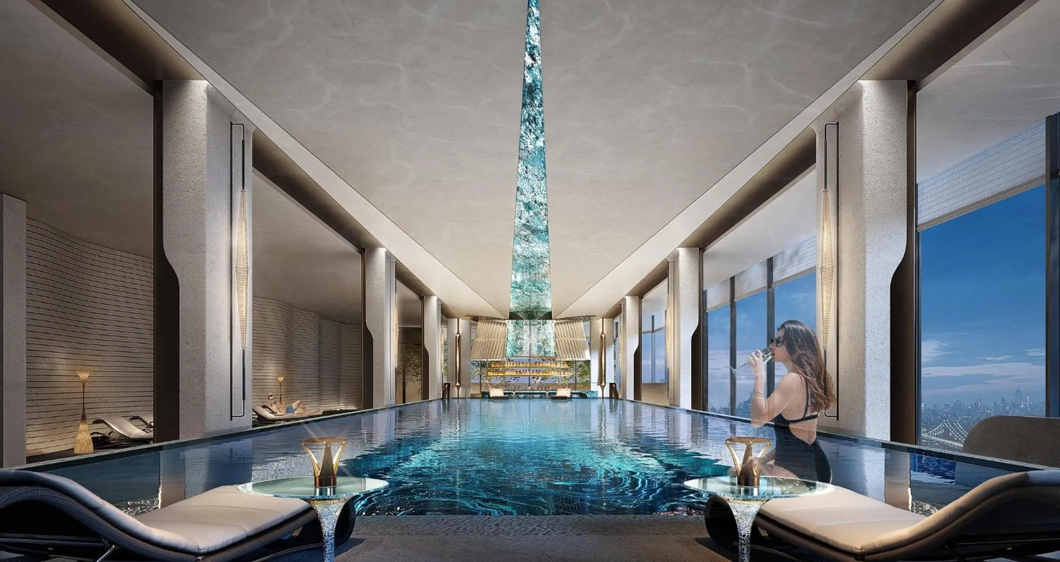 Swimming pool in Crowne Plaza Taixing