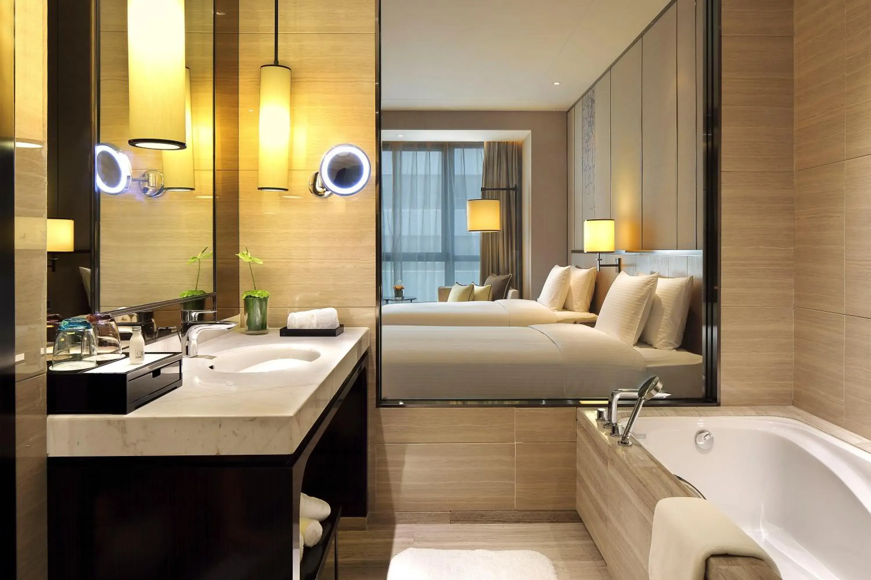 Deluxe Twin Room in Anyang Wanda Realm Hotel Deluxe Twin Room in Anyang Wanda Realm Hotel