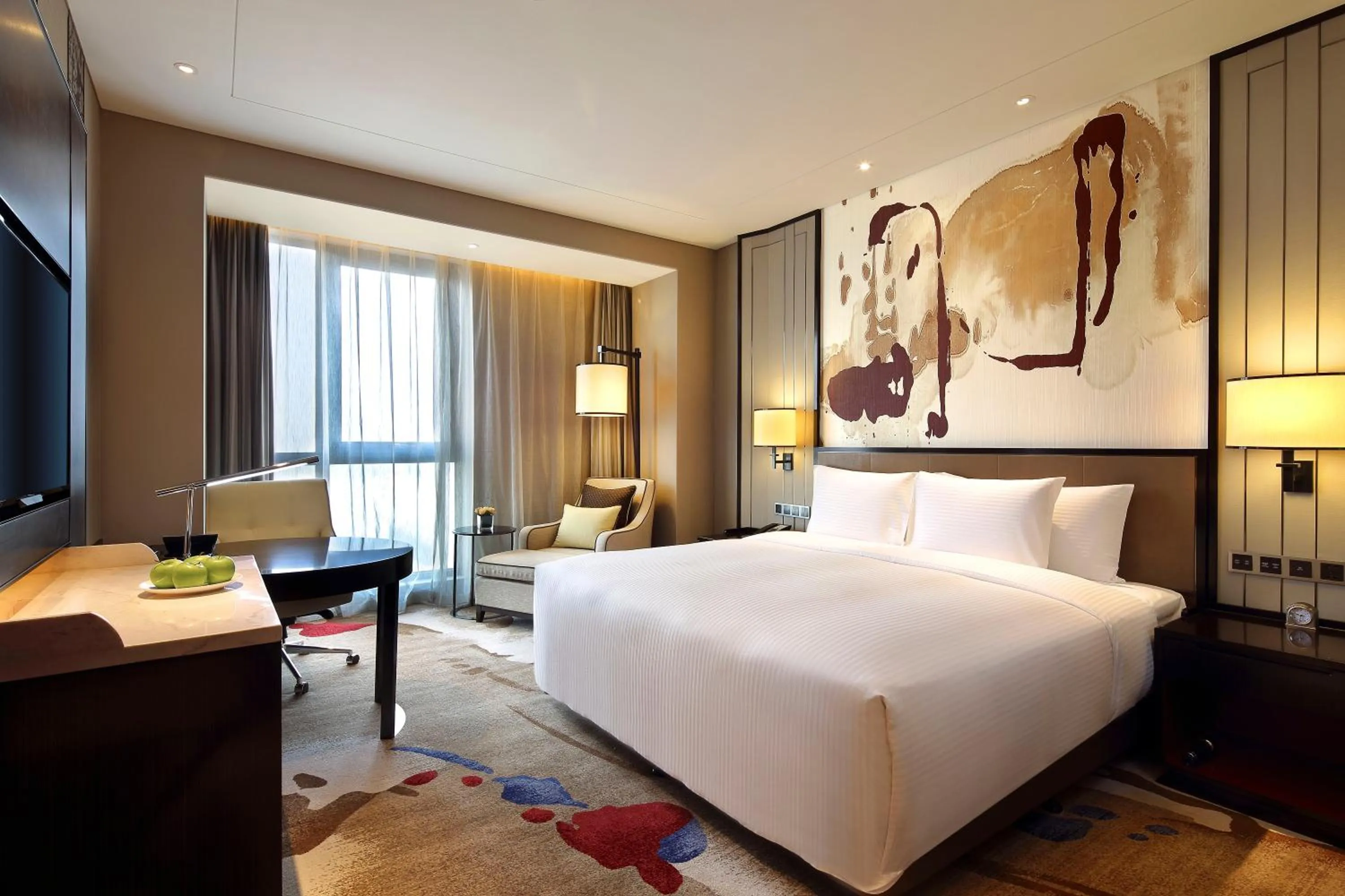Bedroom, Bed in Anyang Wanda Realm Hotel