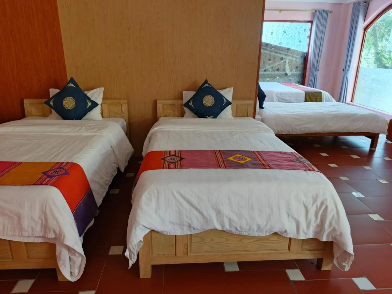 Bed in Sapa Scenery Hotel