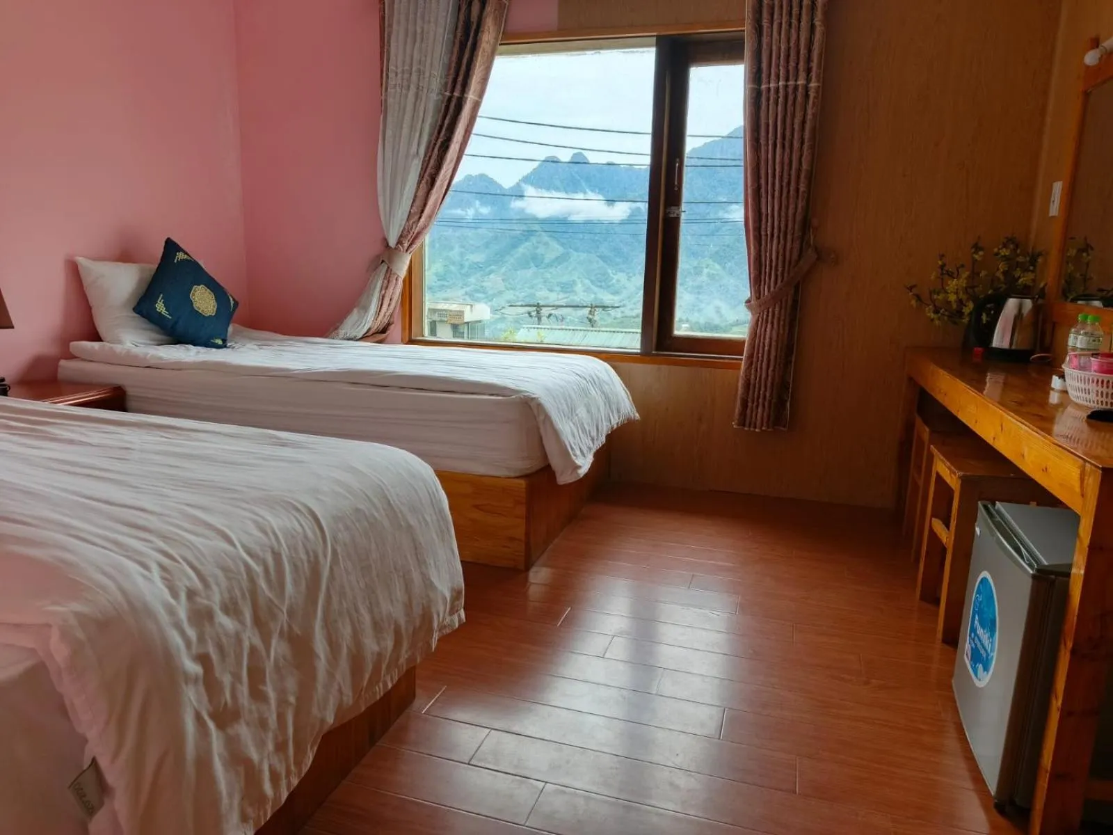 Bed in Sapa Scenery Hotel
