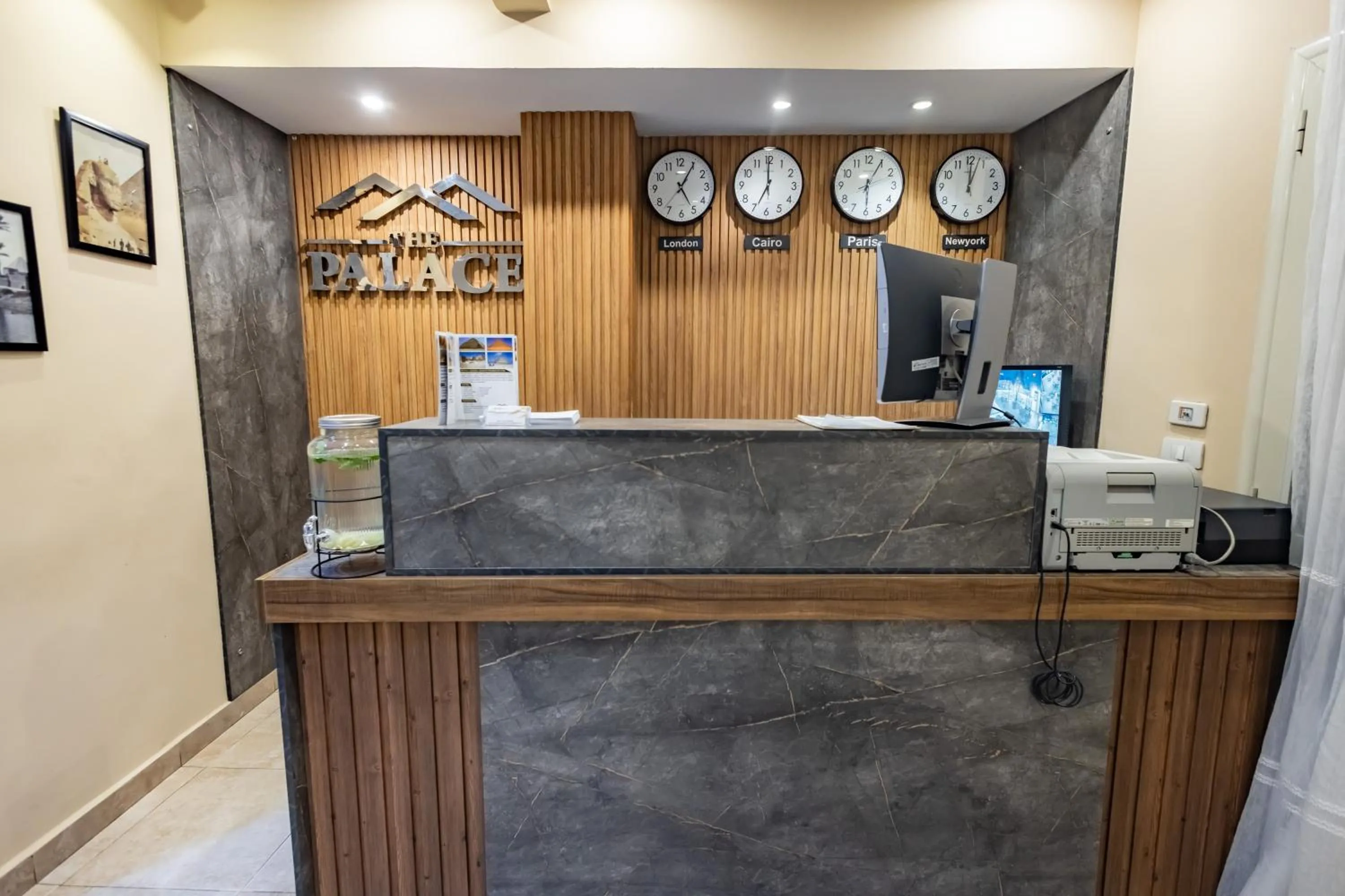 Lobby or reception in The Palace Pyramids View Hotel